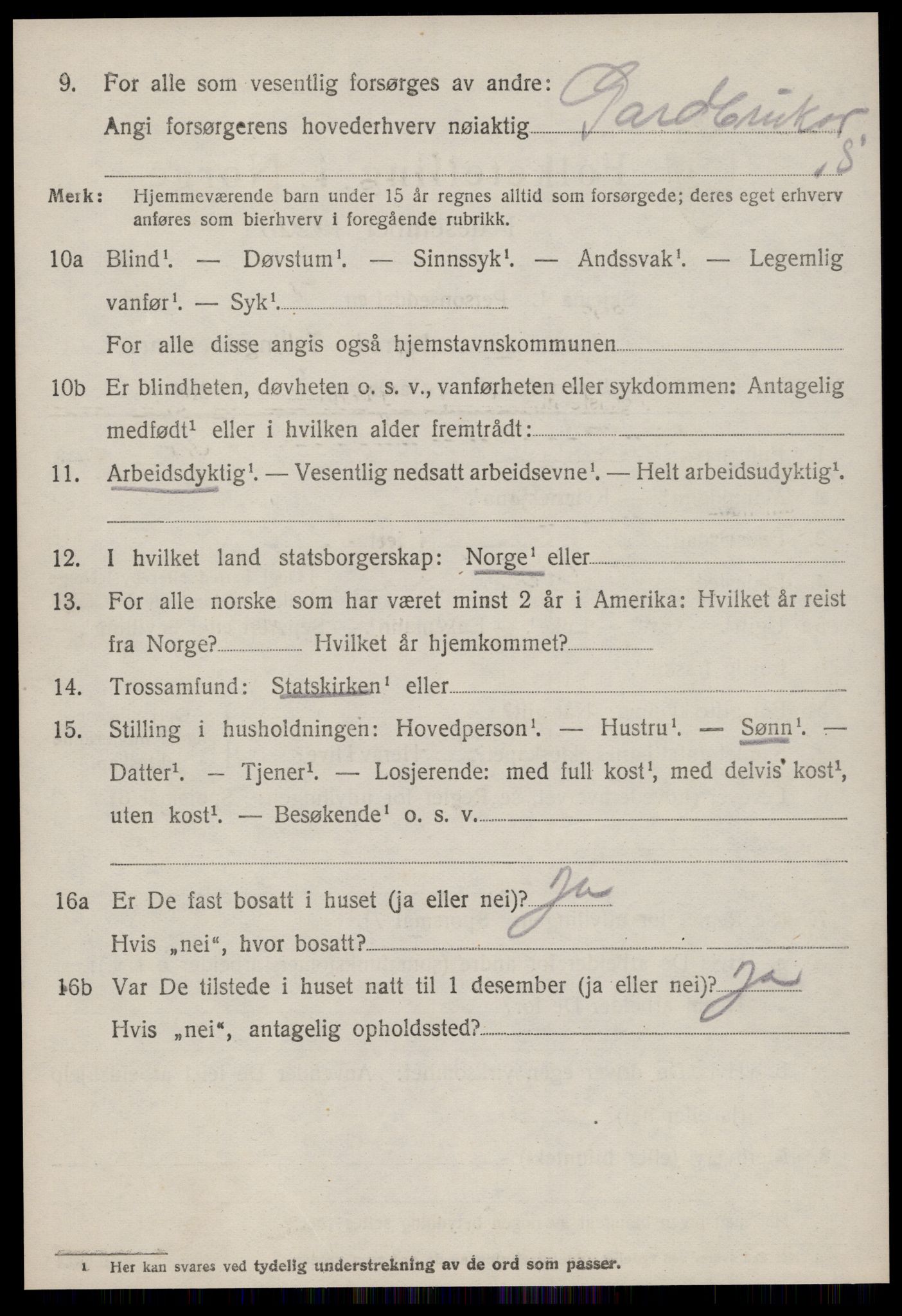 SAT, 1920 census for Aukra, 1920, p. 2490