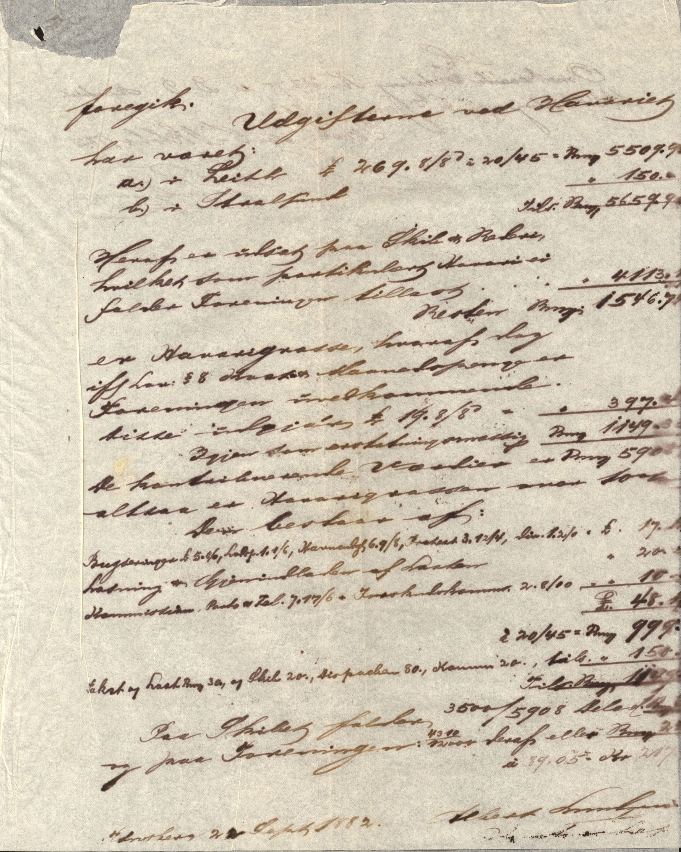 Pa 63 - Østlandske skibsassuranceforening, VEMU/A-1079/G/Ga/L0014/0012: Havaridokumenter / Sophie, Andover, Alliance, Anna, 1882, p. 100