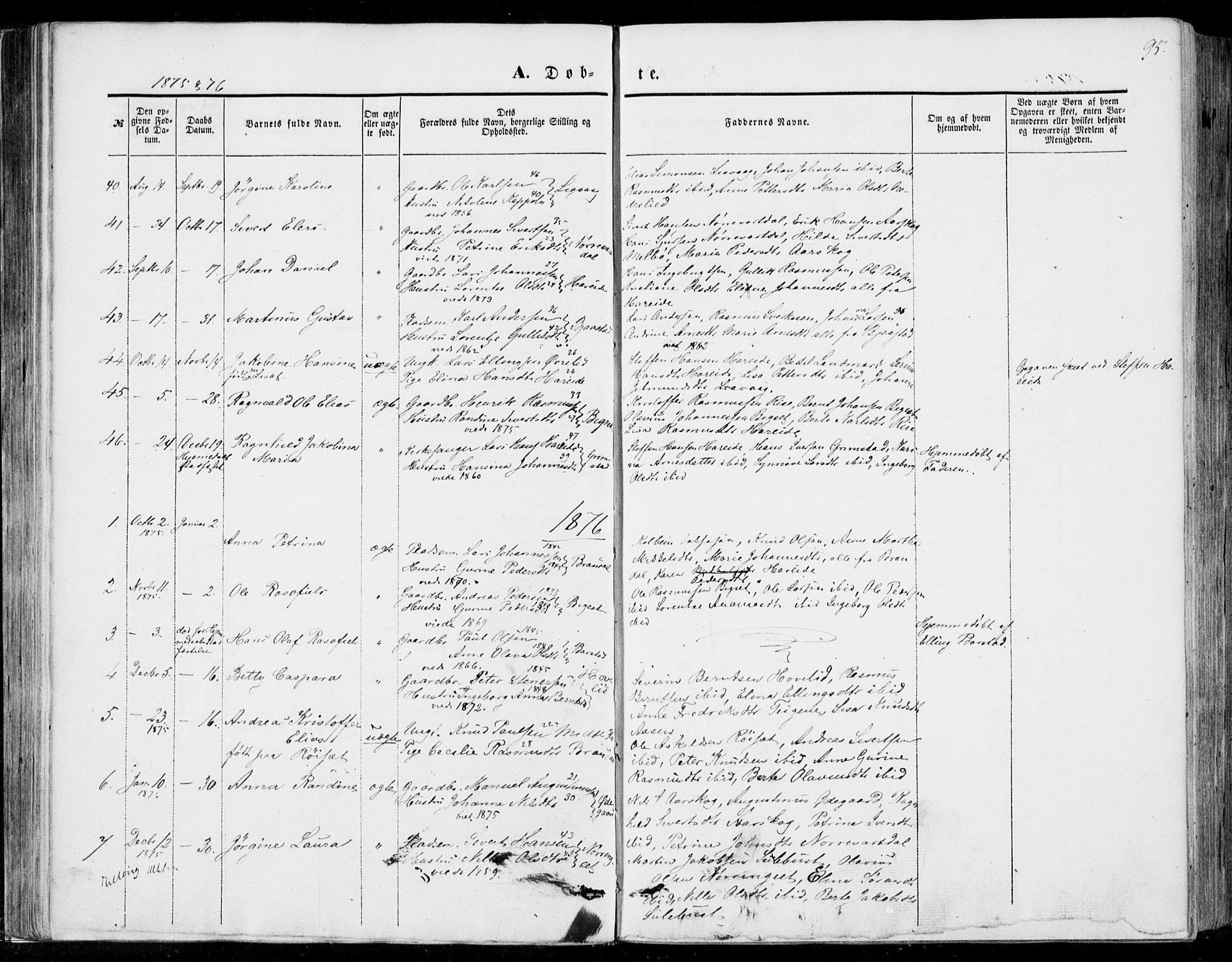 Ministerialprotokoller, klokkerbøker og fødselsregistre - Møre og Romsdal, SAT/A-1454/510/L0121: Parish register (official) no. 510A01, 1848-1877, p. 95
