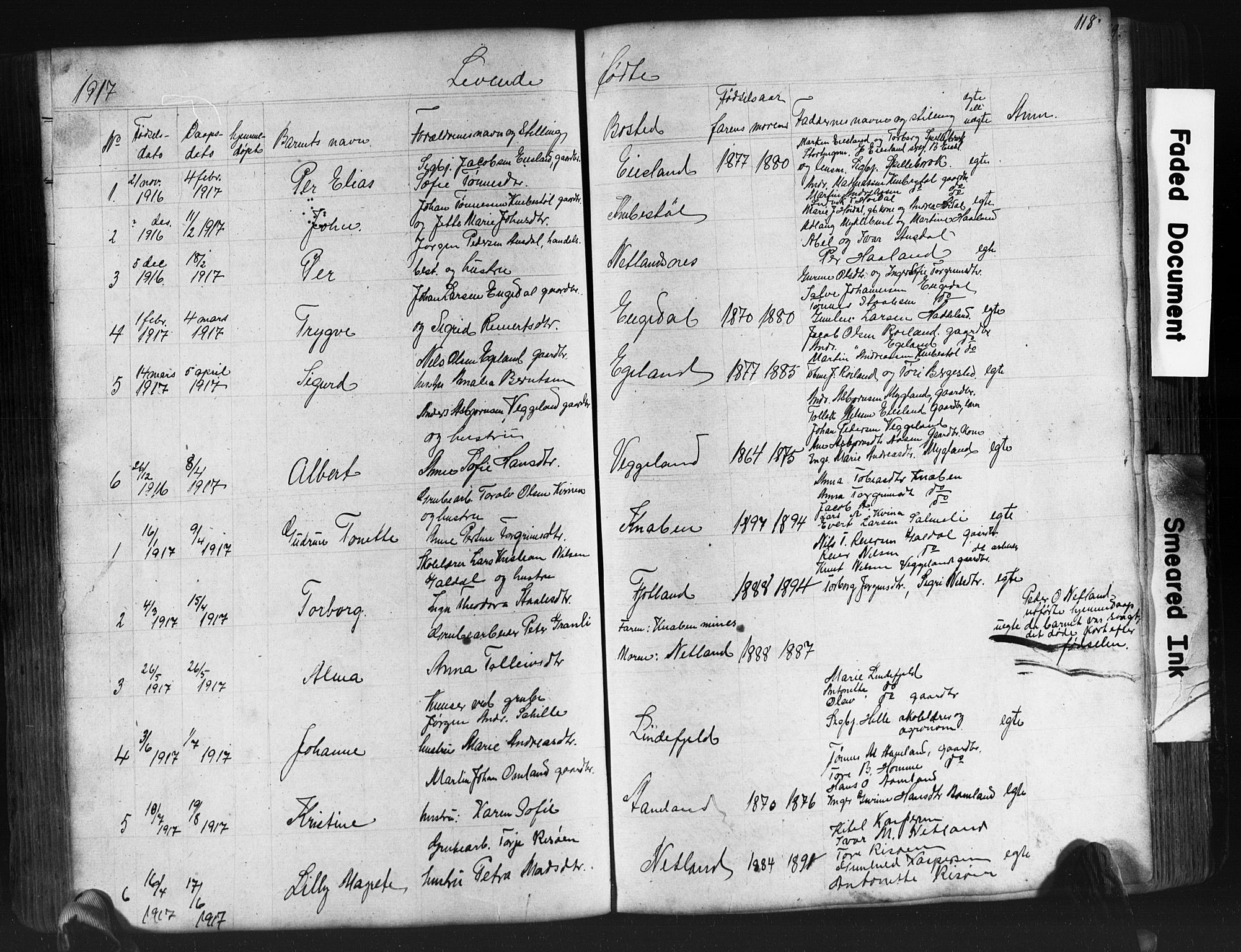 Fjotland sokneprestkontor, SAK/1111-0010/F/Fb/L0003: Parish register (copy) no. B 3, 1872-1924, p. 118