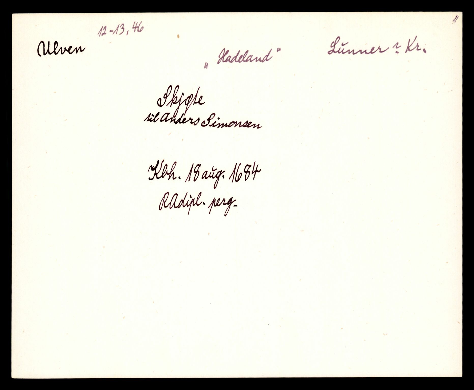 Riksarkivets diplomsamling, AV/RA-EA-5965/F35/F35e/L0011: Registreringssedler Oppland 3, 1400-1700, p. 339