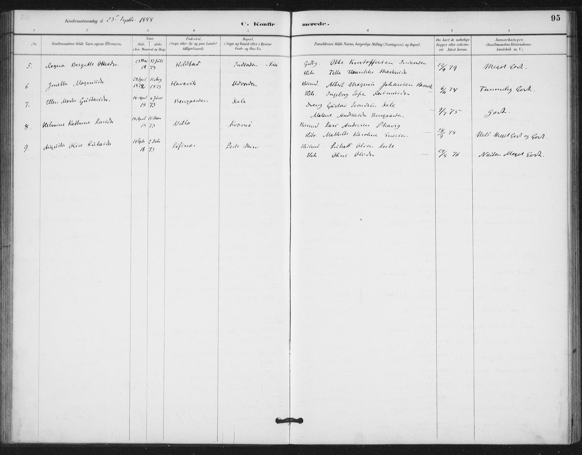 Ministerialprotokoller, klokkerbøker og fødselsregistre - Nord-Trøndelag, AV/SAT-A-1458/772/L0603: Parish register (official) no. 772A01, 1885-1912, p. 95