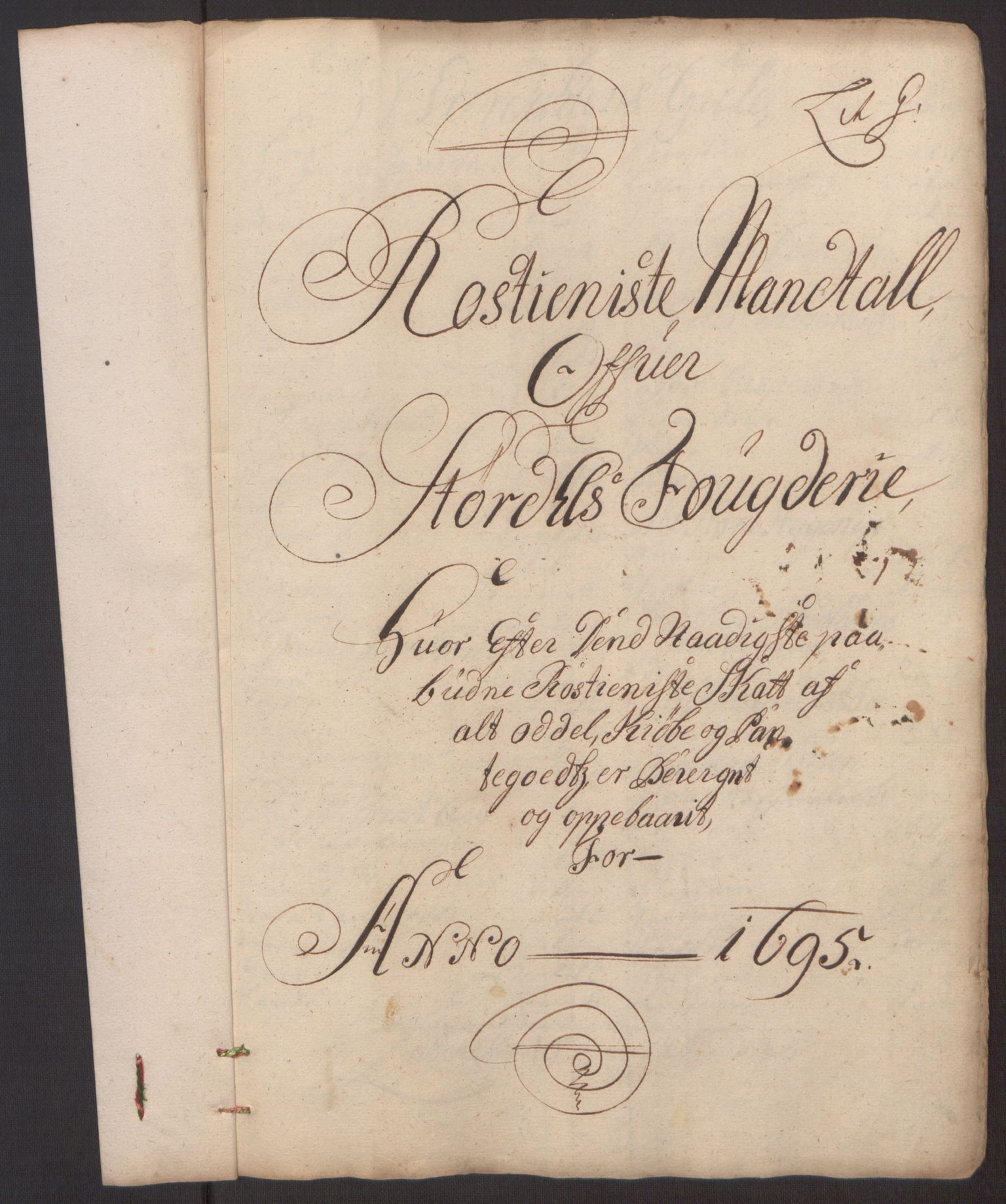 Rentekammeret inntil 1814, Reviderte regnskaper, Fogderegnskap, RA/EA-4092/R62/L4187: Fogderegnskap Stjørdal og Verdal, 1695, p. 108