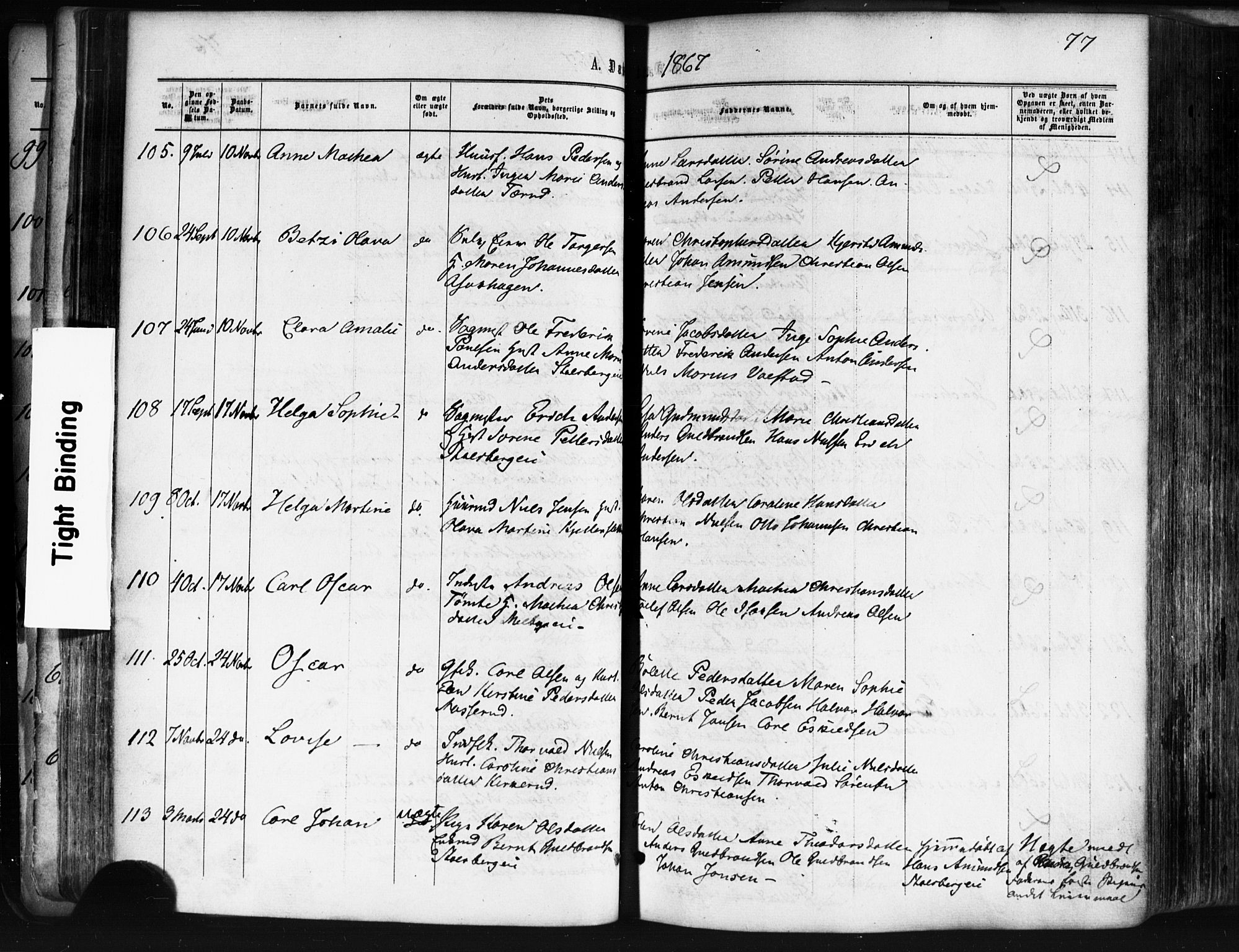 Skedsmo prestekontor Kirkebøker, AV/SAO-A-10033a/F/Fa/L0011: Parish register (official) no. I 11, 1866-1876, p. 77