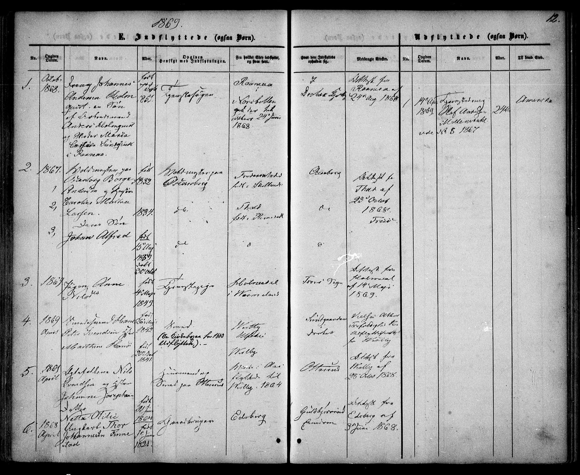 Drøbak prestekontor Kirkebøker, AV/SAO-A-10142a/F/Fa/L0002: Parish register (official) no. I 2, 1858-1870, p. 12