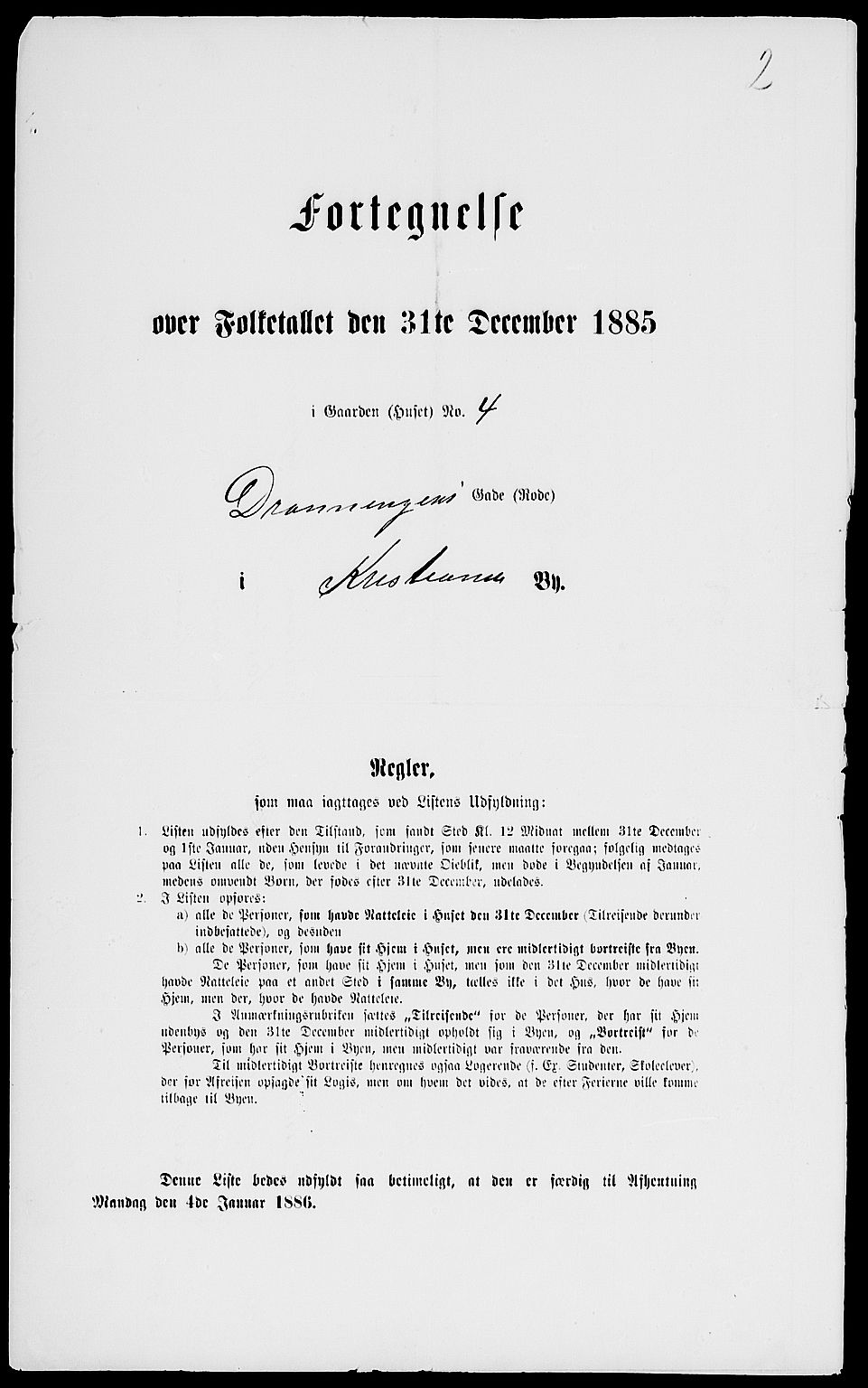 RA, 1885 census for 0301 Kristiania, 1885, p. 207