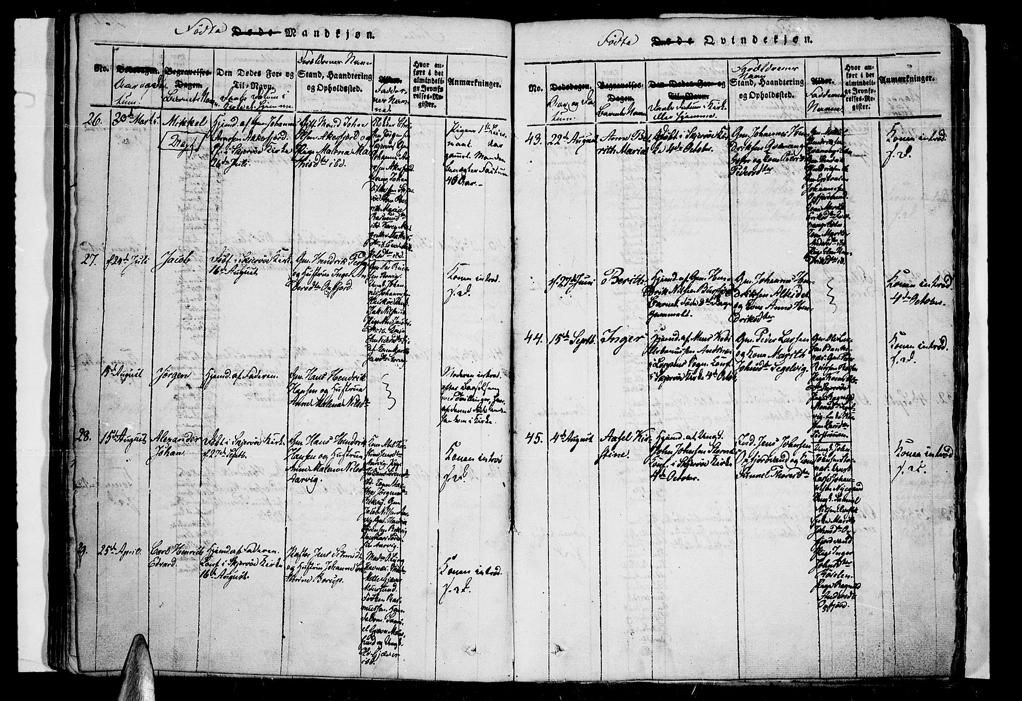 Skjervøy sokneprestkontor, AV/SATØ-S-1300/H/Ha/Haa/L0004kirke: Parish register (official) no. 4, 1820-1838, p. 252-253