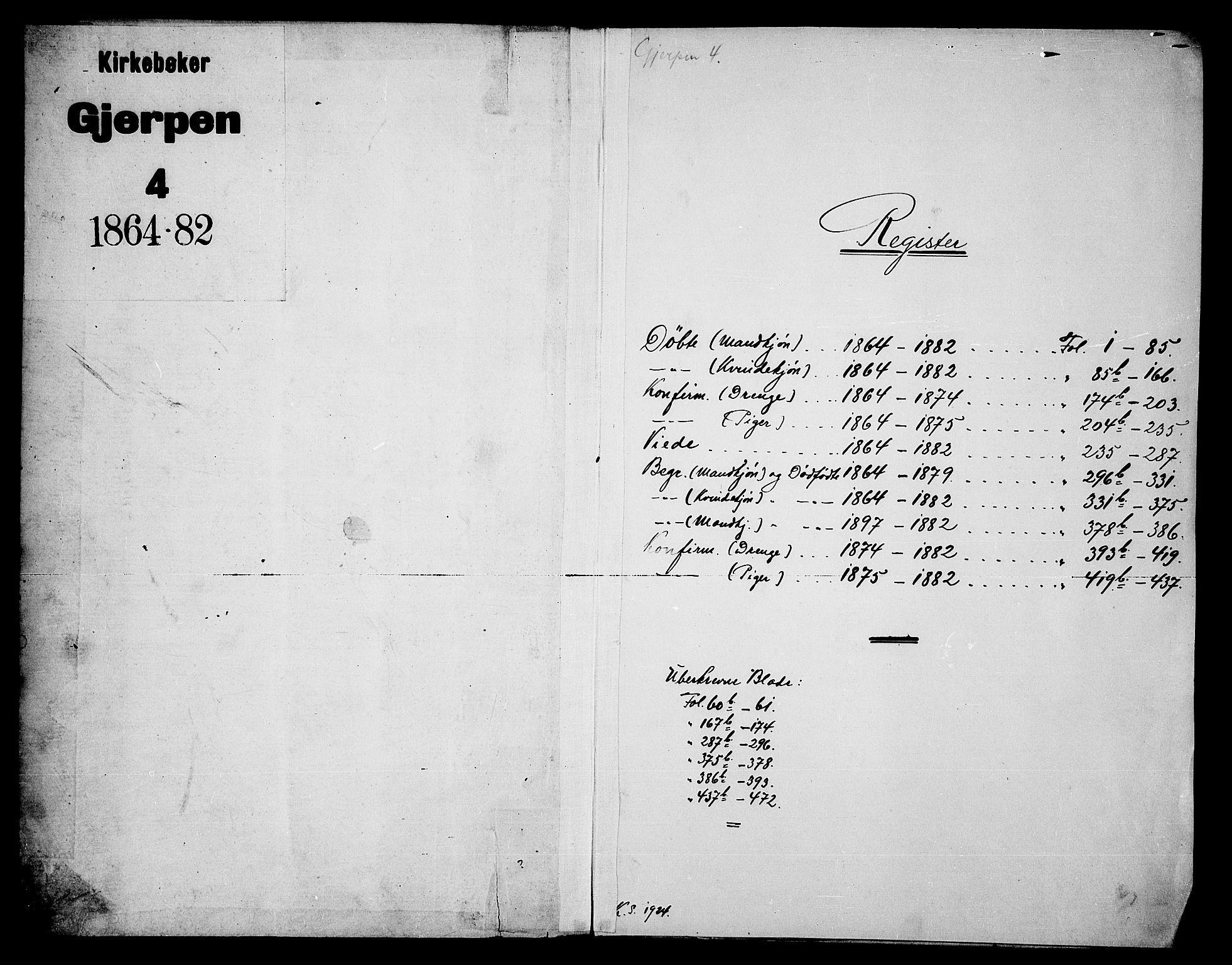 Gjerpen kirkebøker, SAKO/A-265/G/Ga/L0001: Parish register (copy) no. I 1, 1864-1882
