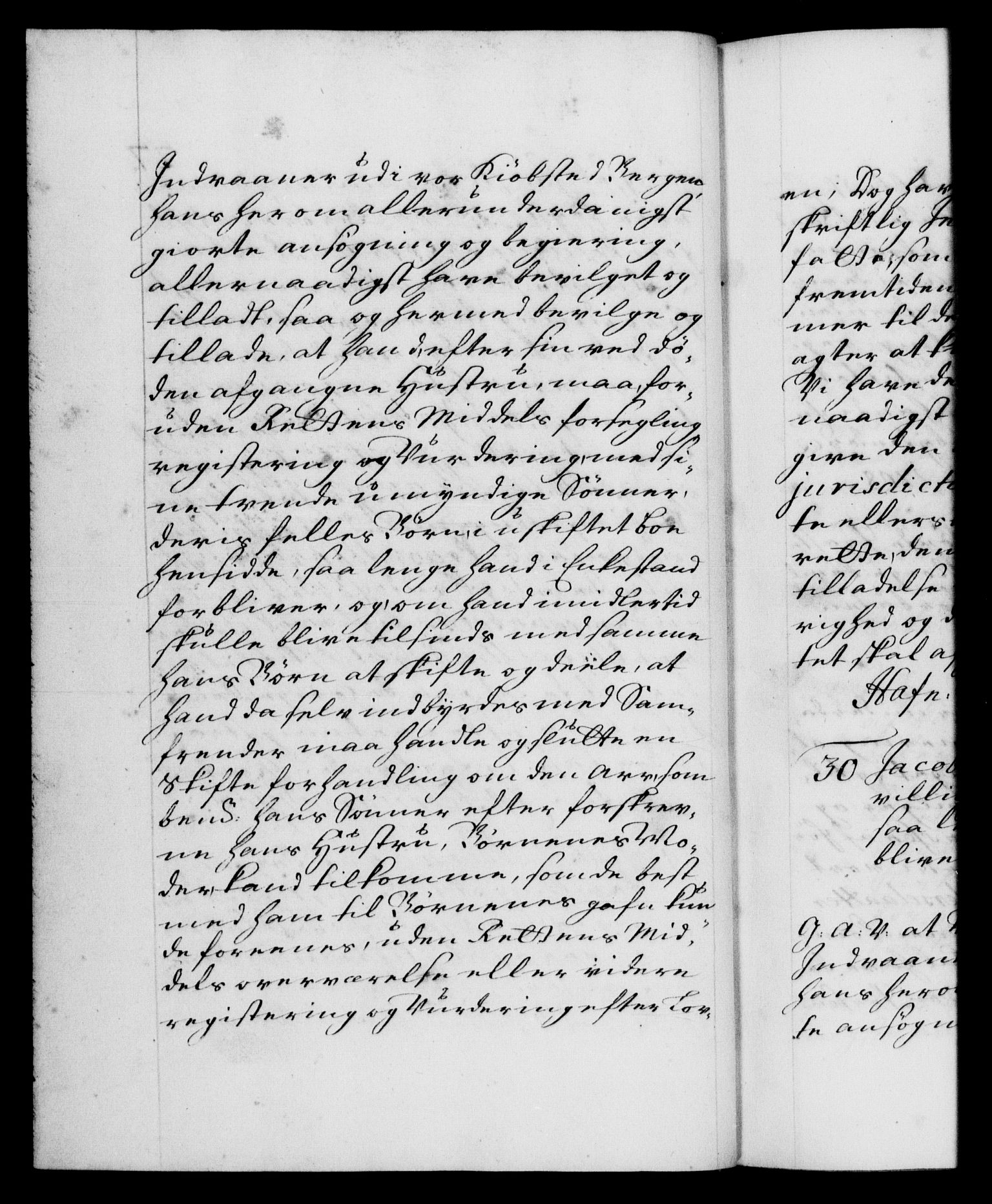 Danske Kanselli 1572-1799, RA/EA-3023/F/Fc/Fca/Fcaa/L0020: Norske registre, 1708-1711, p. 27b