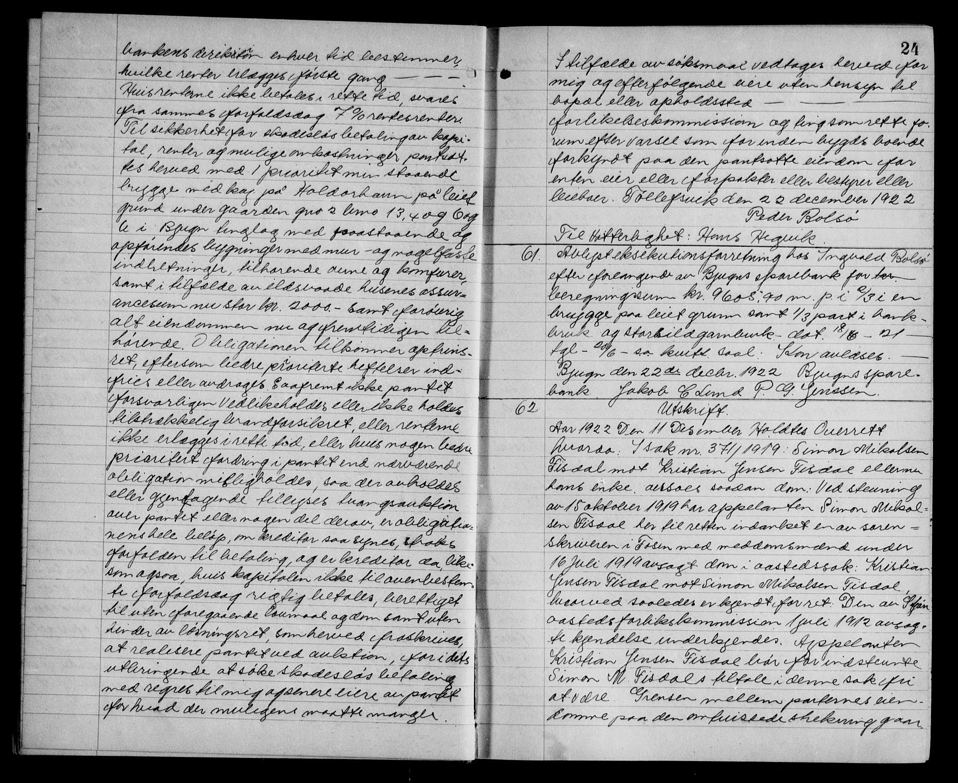 Fosen sorenskriveri, AV/SAT-A-1107/1/2/2C/L0059: Mortgage book no. 50, 1923-1923, p. 24