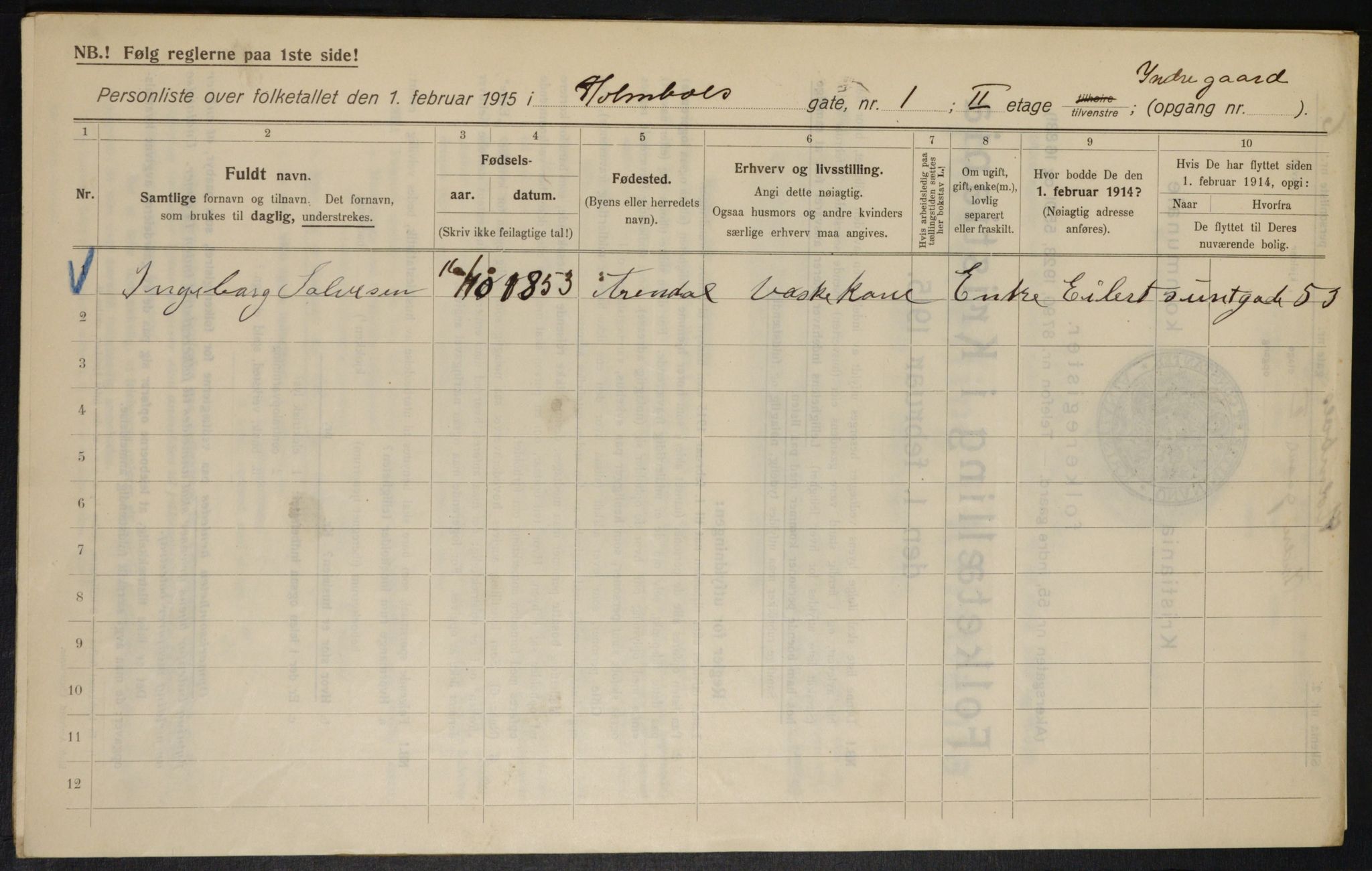 OBA, Municipal Census 1915 for Kristiania, 1915, p. 40360