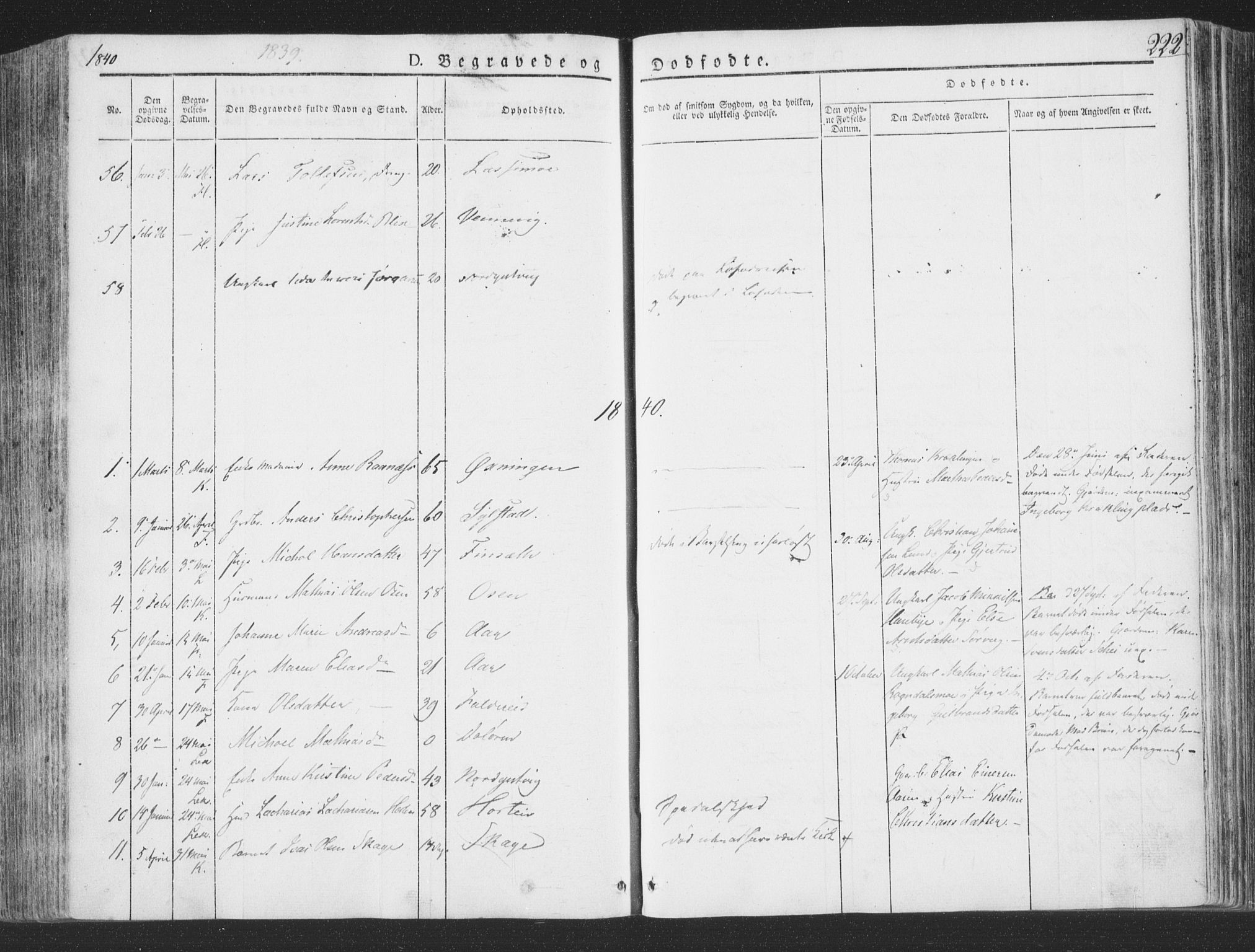 Ministerialprotokoller, klokkerbøker og fødselsregistre - Nord-Trøndelag, SAT/A-1458/780/L0639: Parish register (official) no. 780A04, 1830-1844, p. 222