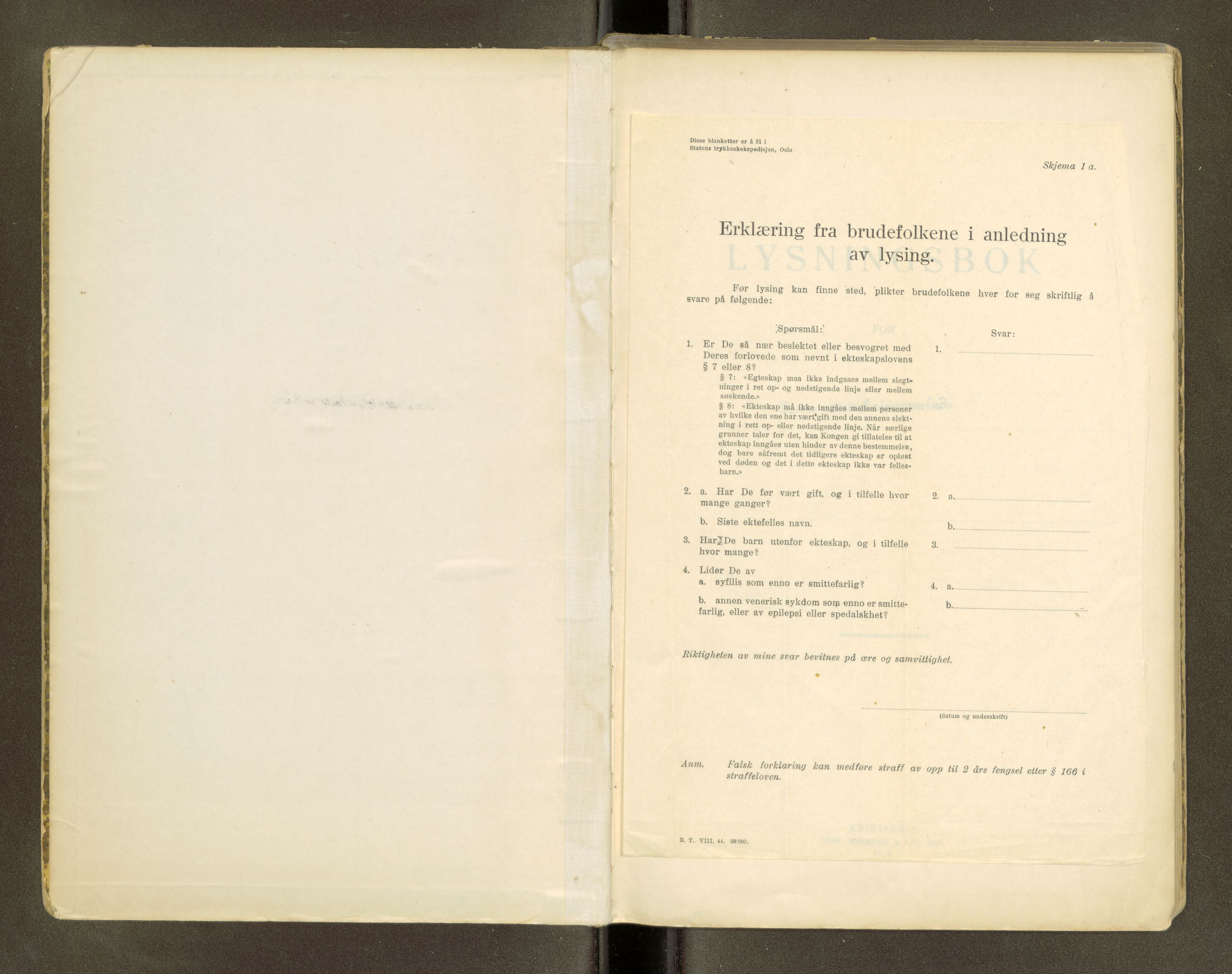 Fosen sorenskriveri, AV/SAT-A-1107/1/6/6D/L0001: Lysingsbok, 1921-1969