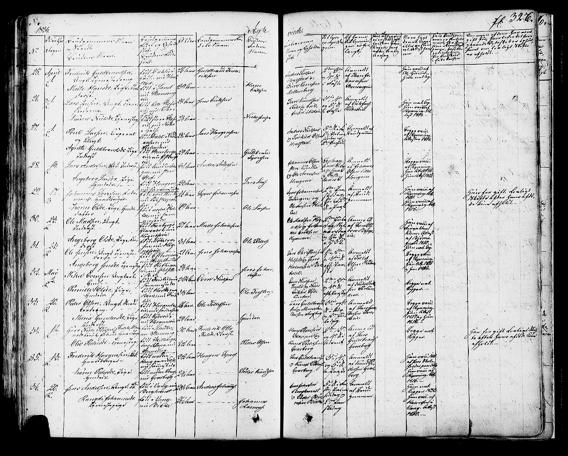 Ringsaker prestekontor, AV/SAH-PREST-014/K/Ka/L0007: Parish register (official) no. 7A, 1826-1837, p. 326