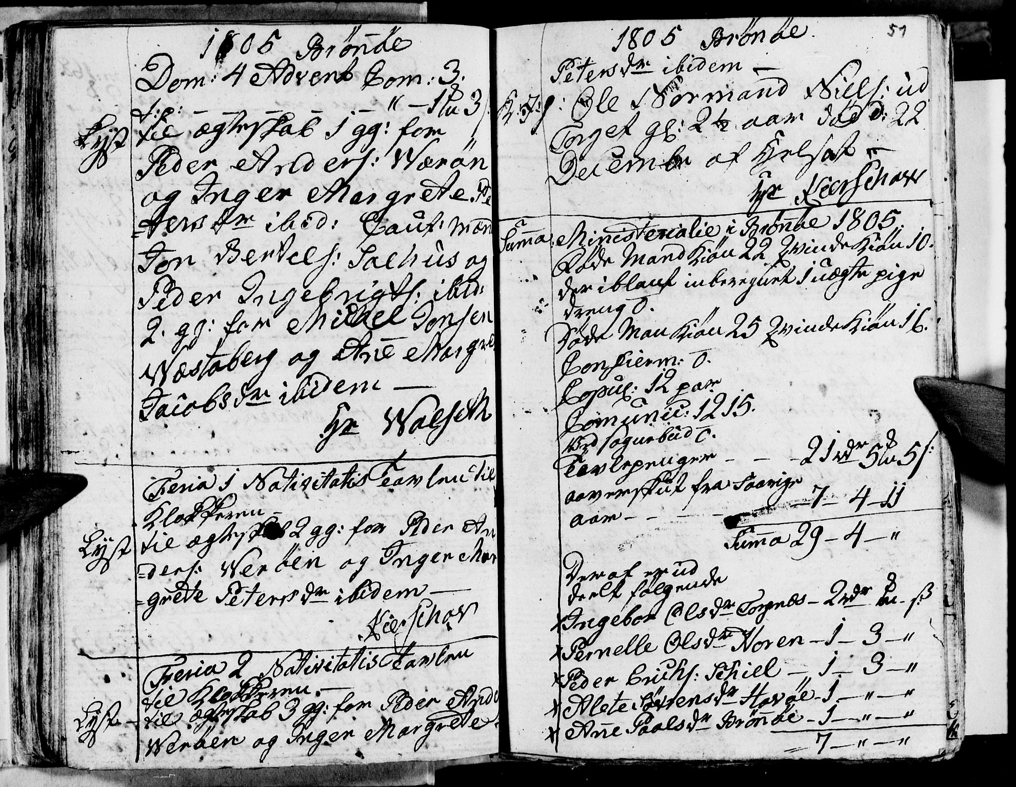 Ministerialprotokoller, klokkerbøker og fødselsregistre - Nordland, SAT/A-1459/813/L0209: Parish register (copy) no. 813C01, 1803-1821, p. 51