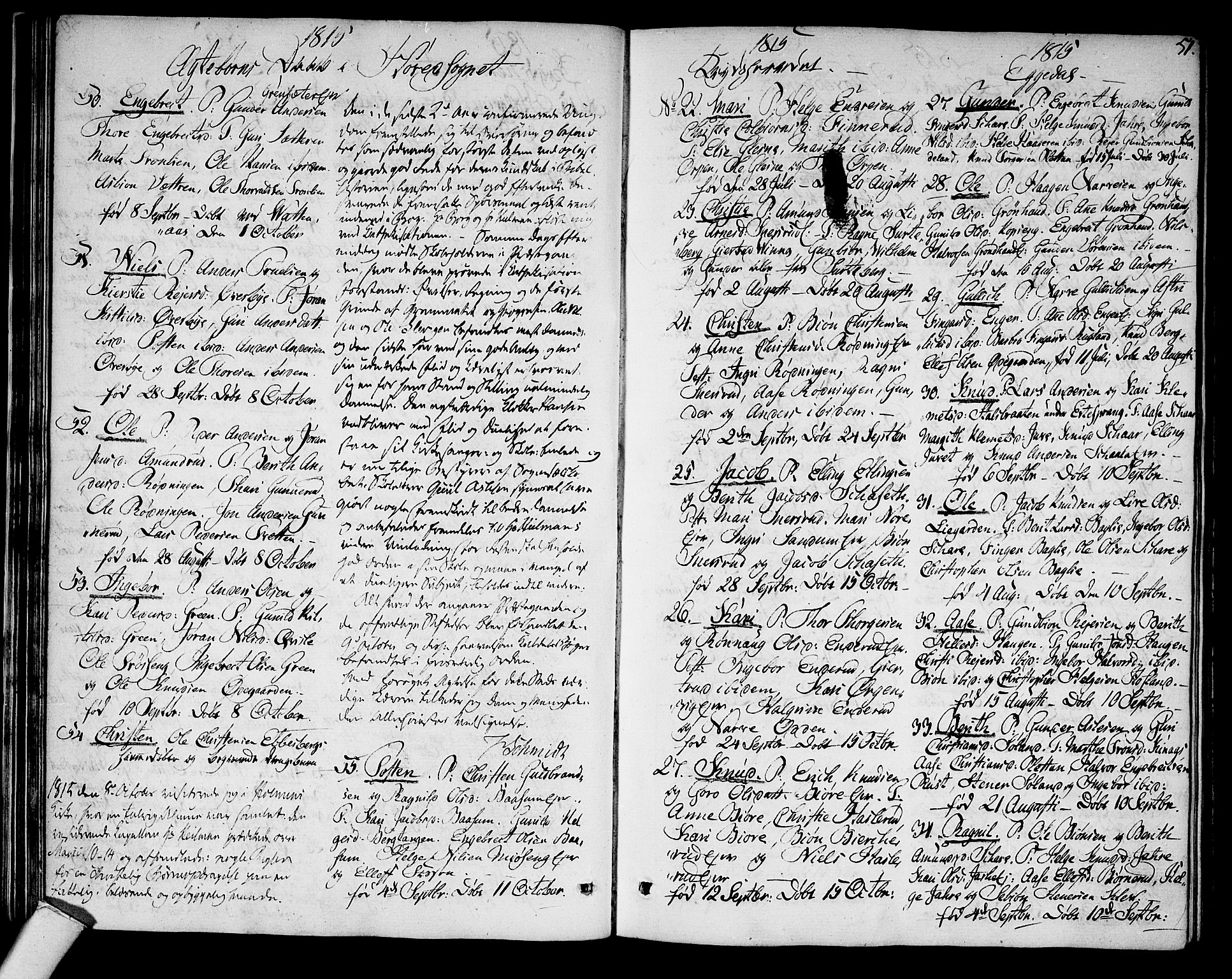 Sigdal kirkebøker, SAKO/A-245/F/Fa/L0004: Parish register (official) no. I 4, 1812-1815, p. 51