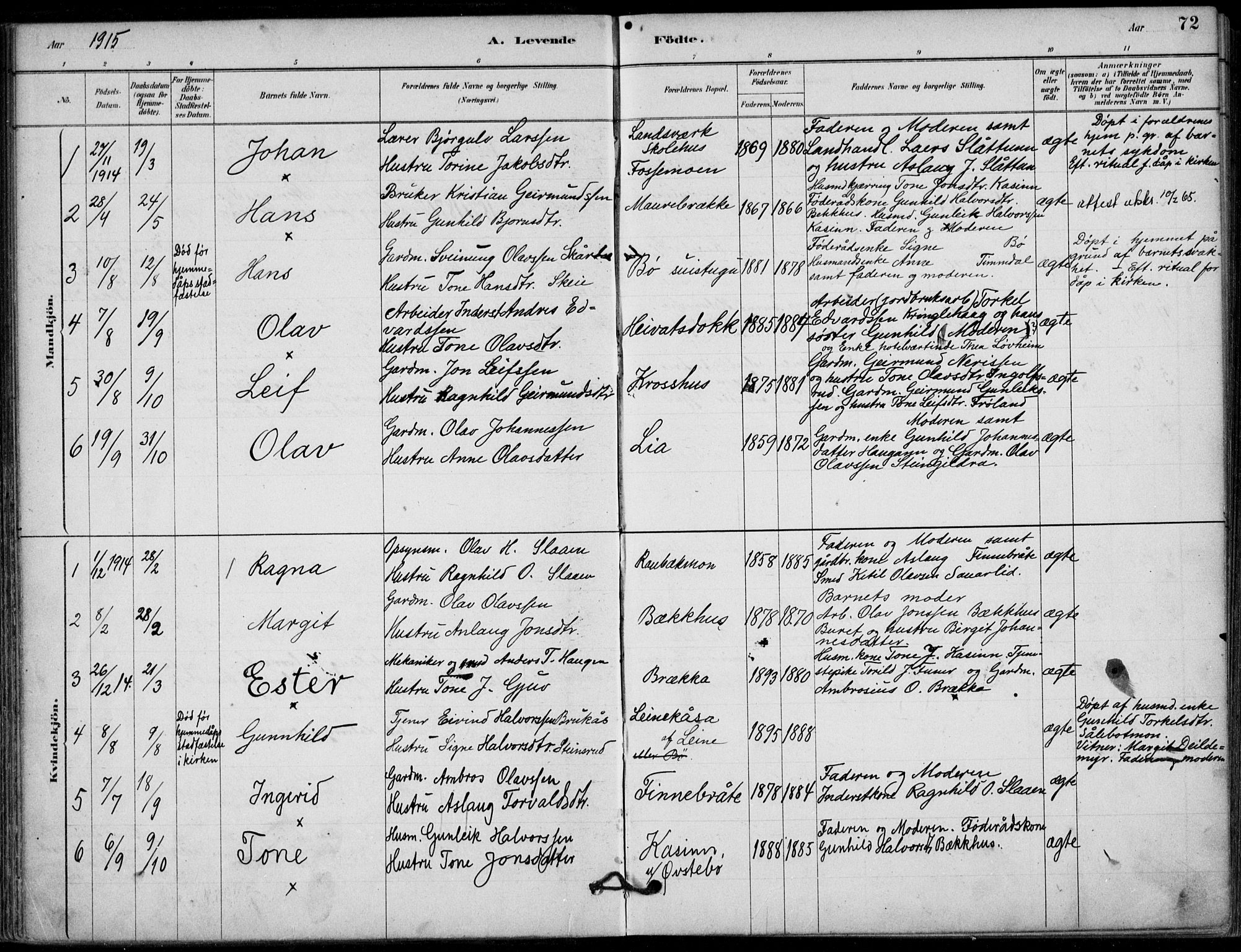 Hjartdal kirkebøker, SAKO/A-270/F/Fb/L0002: Parish register (official) no. II 2, 1880-1932, p. 72