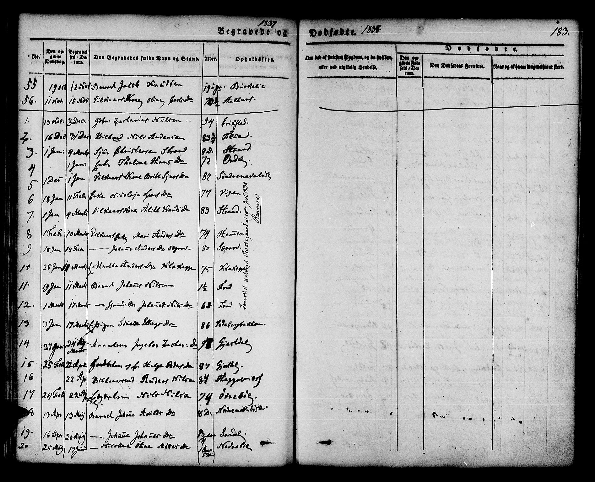 Jølster sokneprestembete, AV/SAB-A-80701/H/Haa/Haaa/L0009: Parish register (official) no. A 9, 1833-1848, p. 183