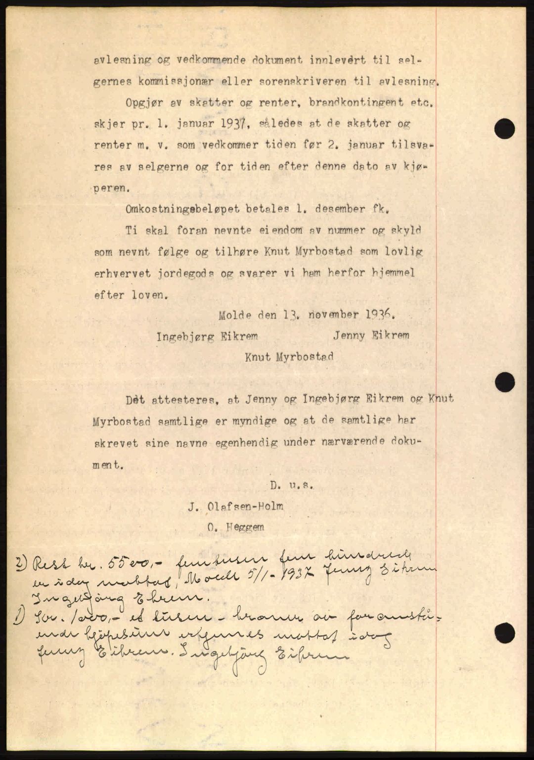 Romsdal sorenskriveri, SAT/A-4149/1/2/2C: Mortgage book no. A2, 1936-1937, Diary no: : 2669/1936