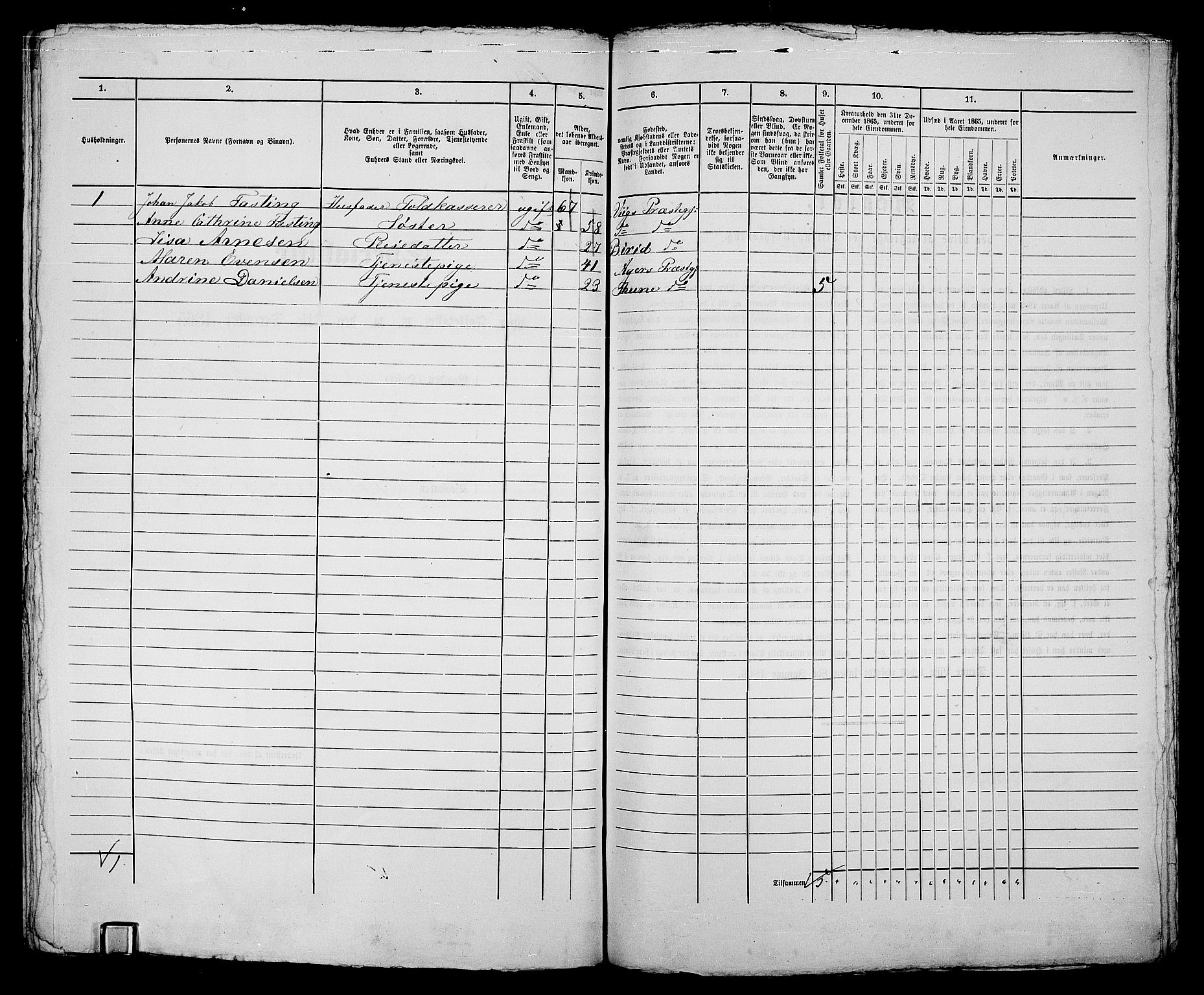 RA, 1865 census for Sarpsborg, 1865, p. 336