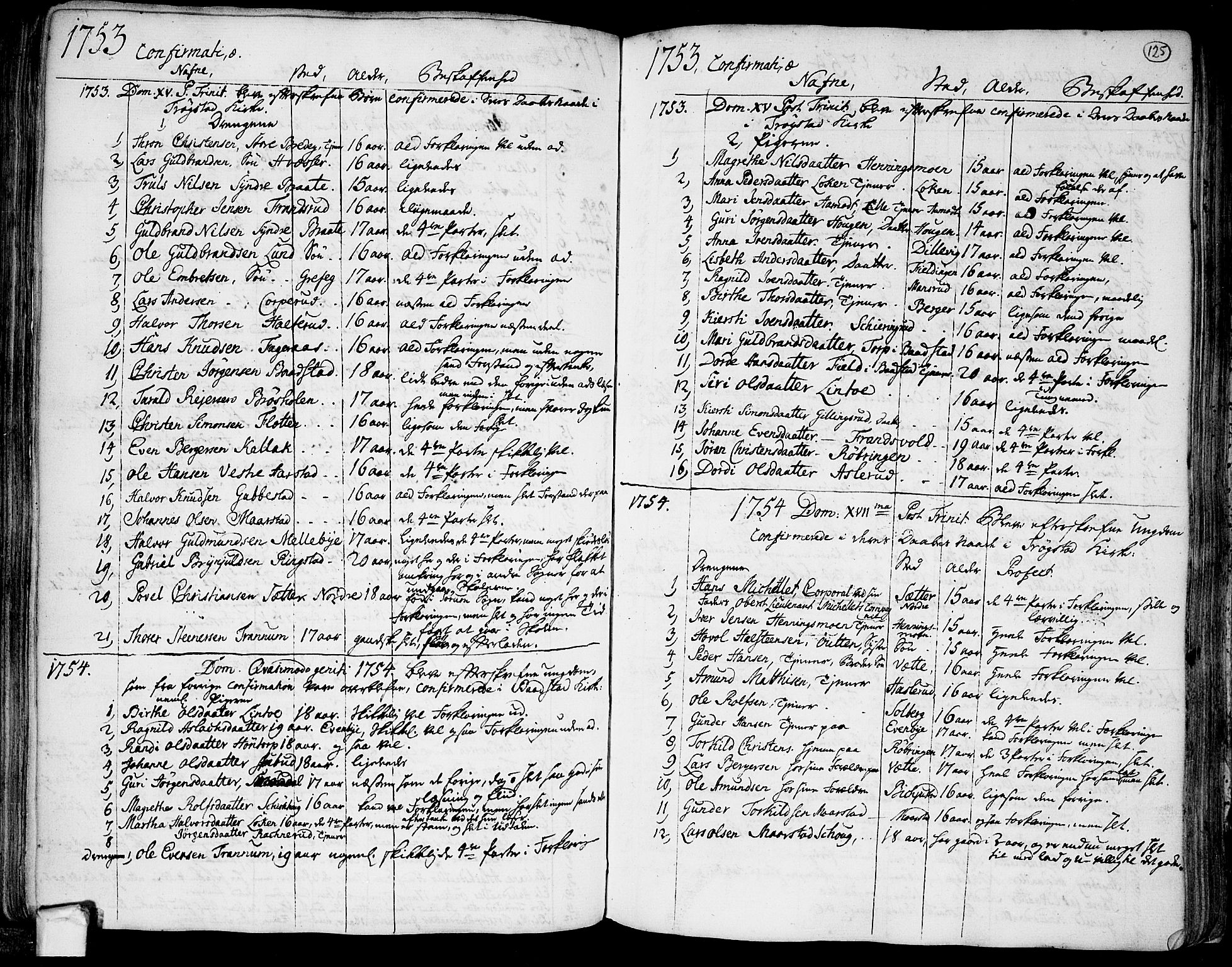 Trøgstad prestekontor Kirkebøker, SAO/A-10925/F/Fa/L0004: Parish register (official) no. I 4, 1750-1784, p. 125