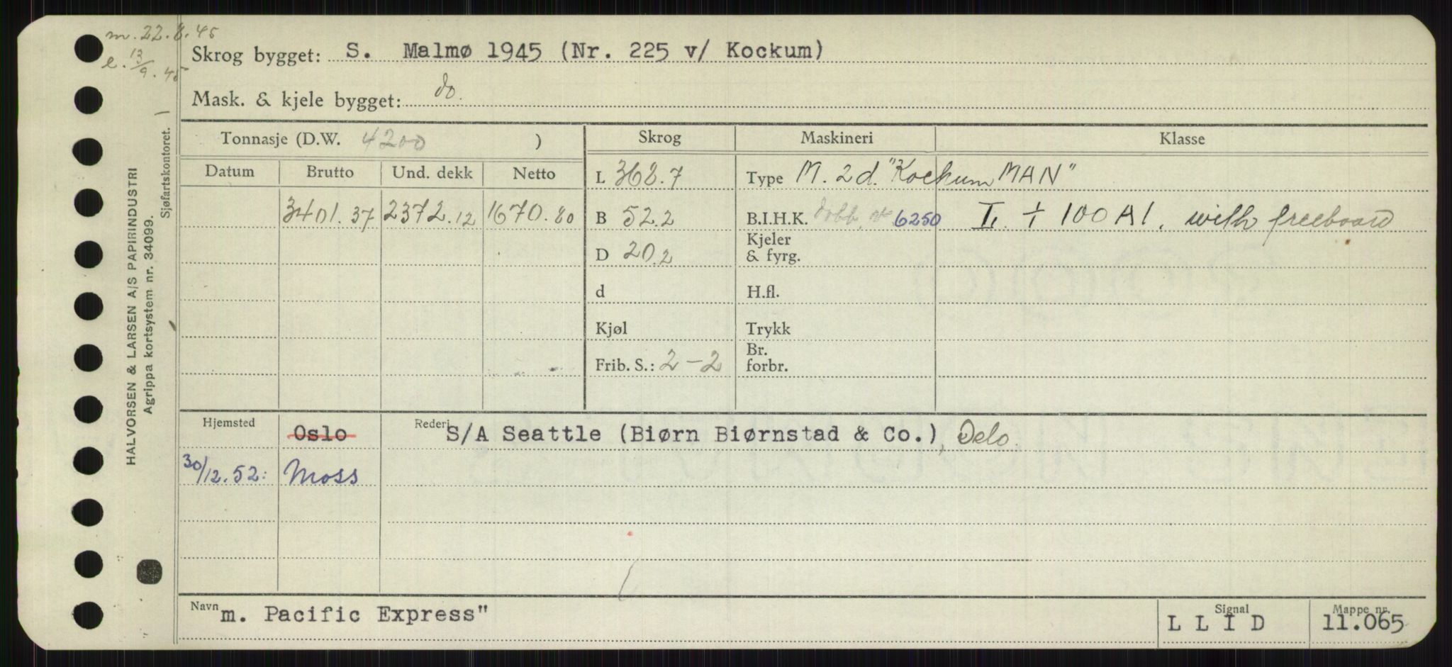 Sjøfartsdirektoratet med forløpere, Skipsmålingen, AV/RA-S-1627/H/Hb/L0004: Fartøy, O-S, p. 61