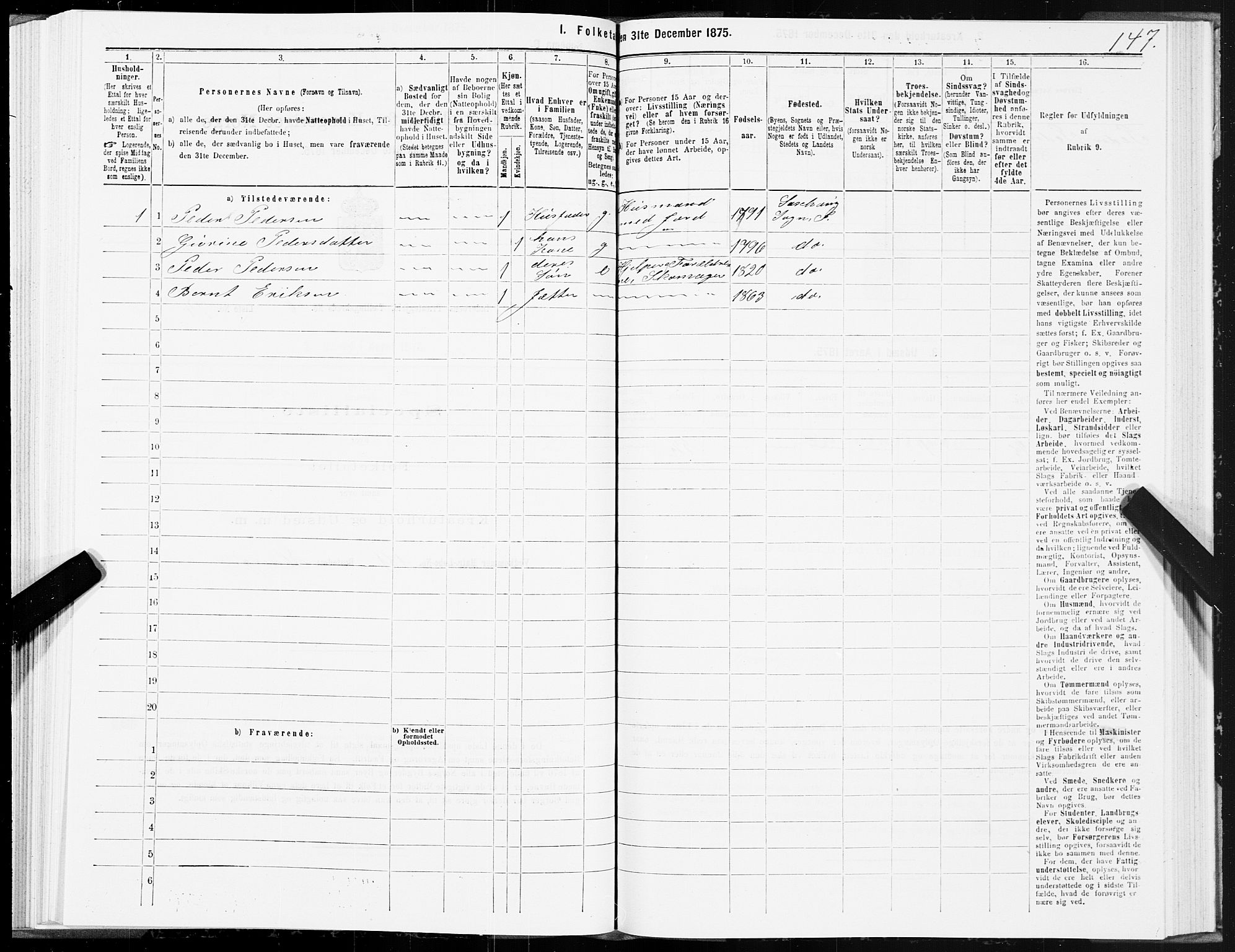 SAT, 1875 census for 1729P Inderøy, 1875, p. 4147