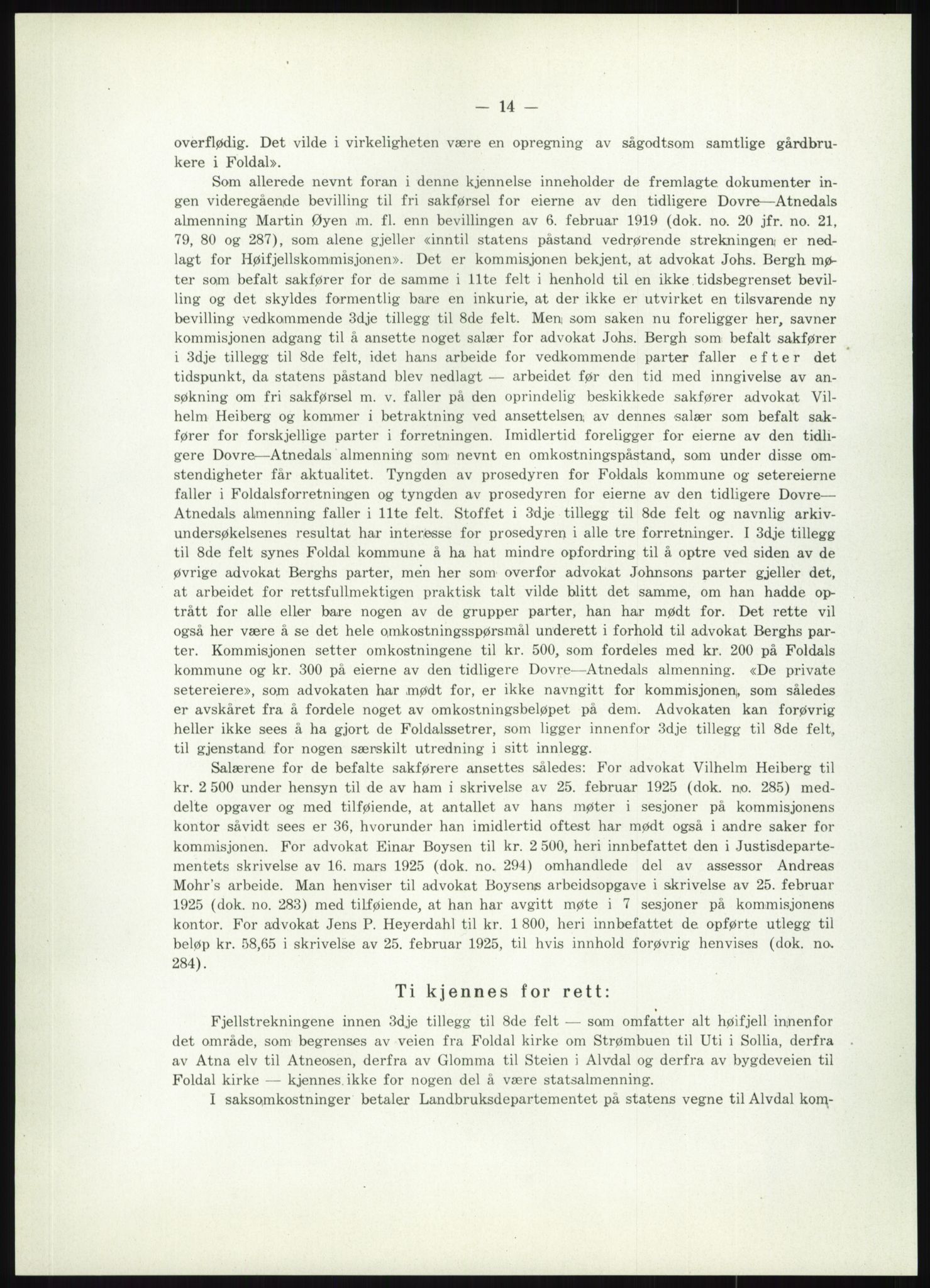 Høyfjellskommisjonen, AV/RA-S-1546/X/Xa/L0001: Nr. 1-33, 1909-1953, p. 3669