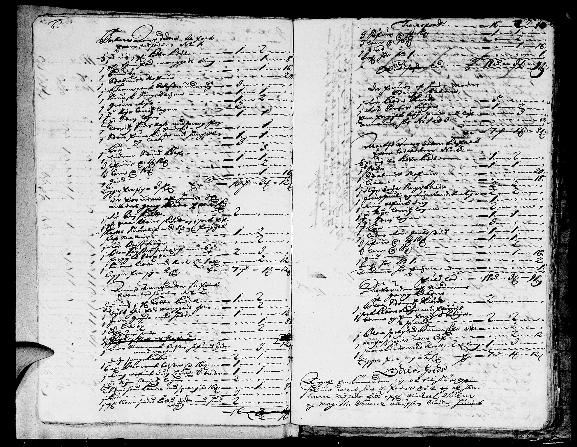 Nedenes sorenskriveri før 1824, SAK/1221-0007/H/Hc/L0004: Skifteprotokoll med register nr 4, Tromøy og Birkenes, 1702-1709, p. 6-7
