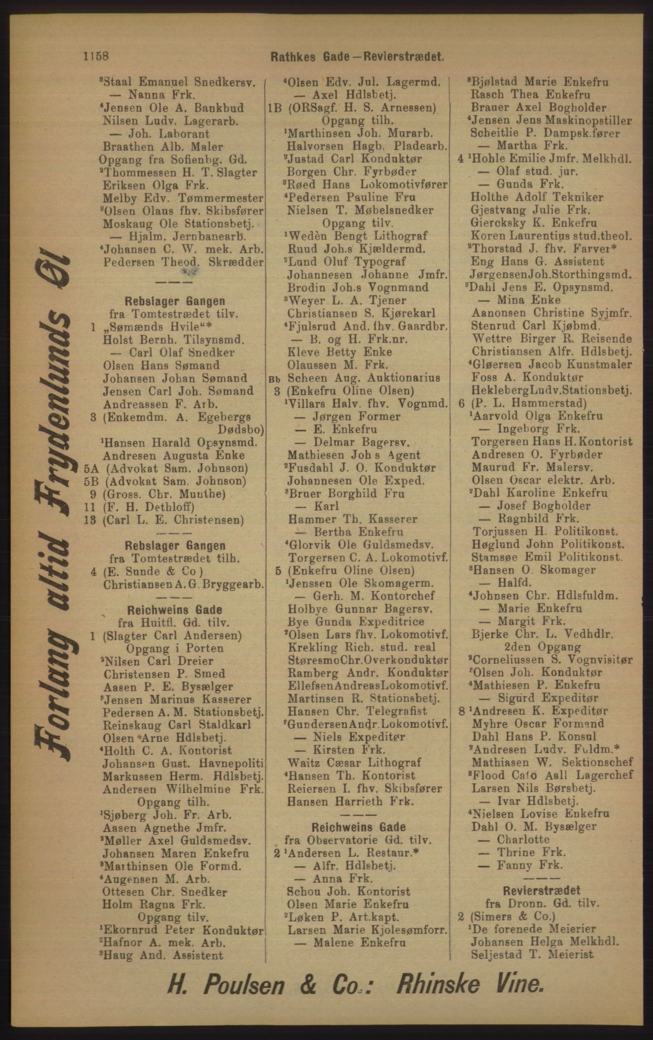 Kristiania/Oslo adressebok, PUBL/-, 1905, p. 1158