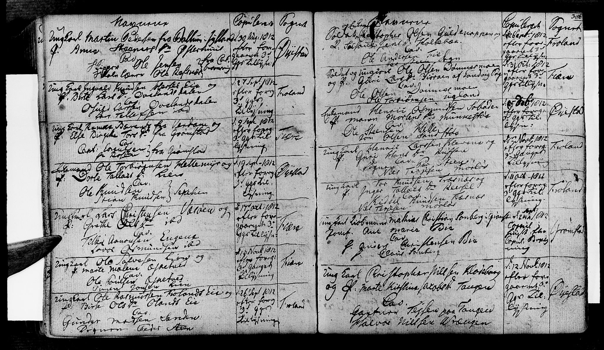 Øyestad sokneprestkontor, SAK/1111-0049/F/Fa/L0011: Parish register (official) no. A 11, 1805-1824, p. 386