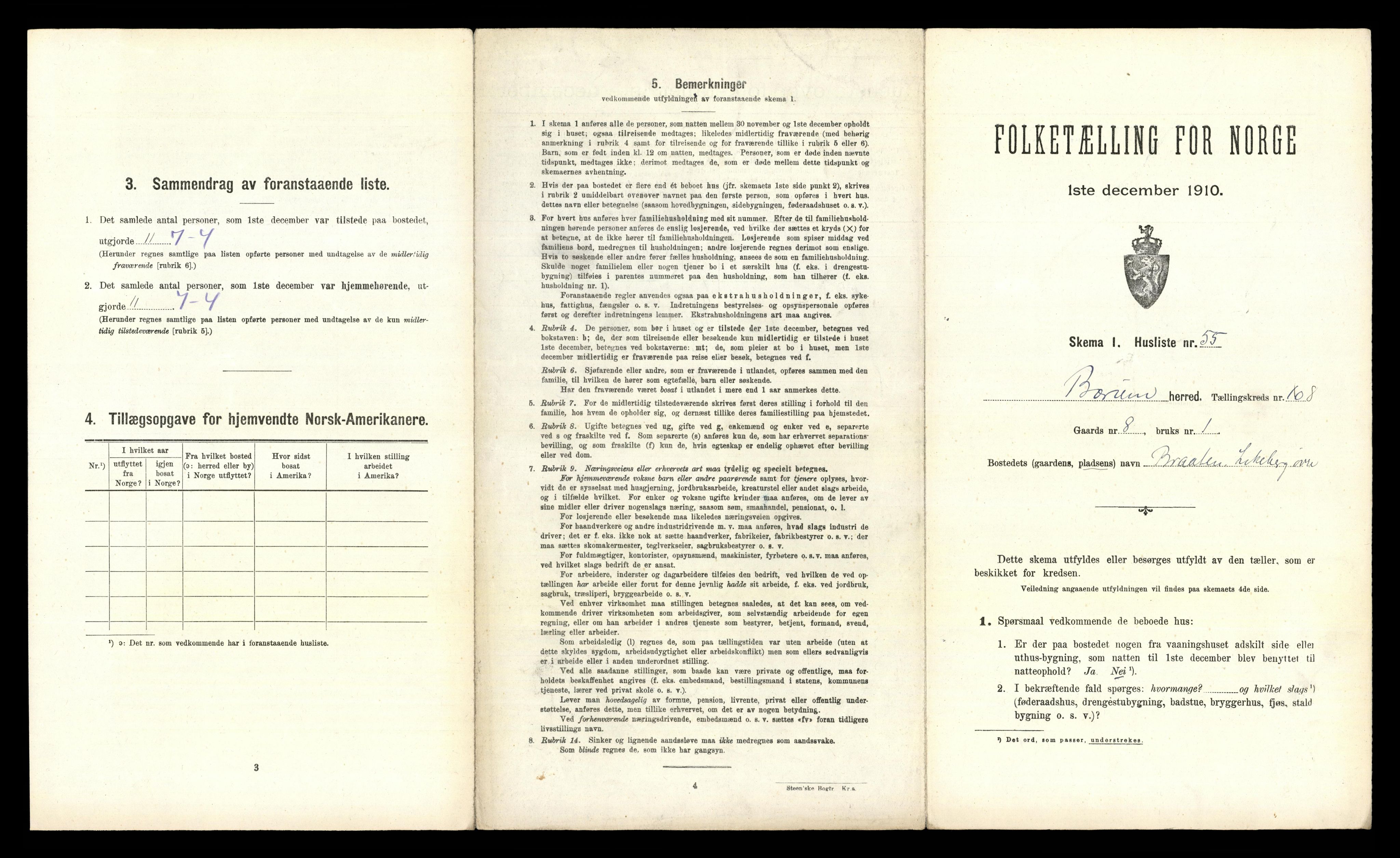 RA, 1910 census for Bærum, 1910, p. 1437