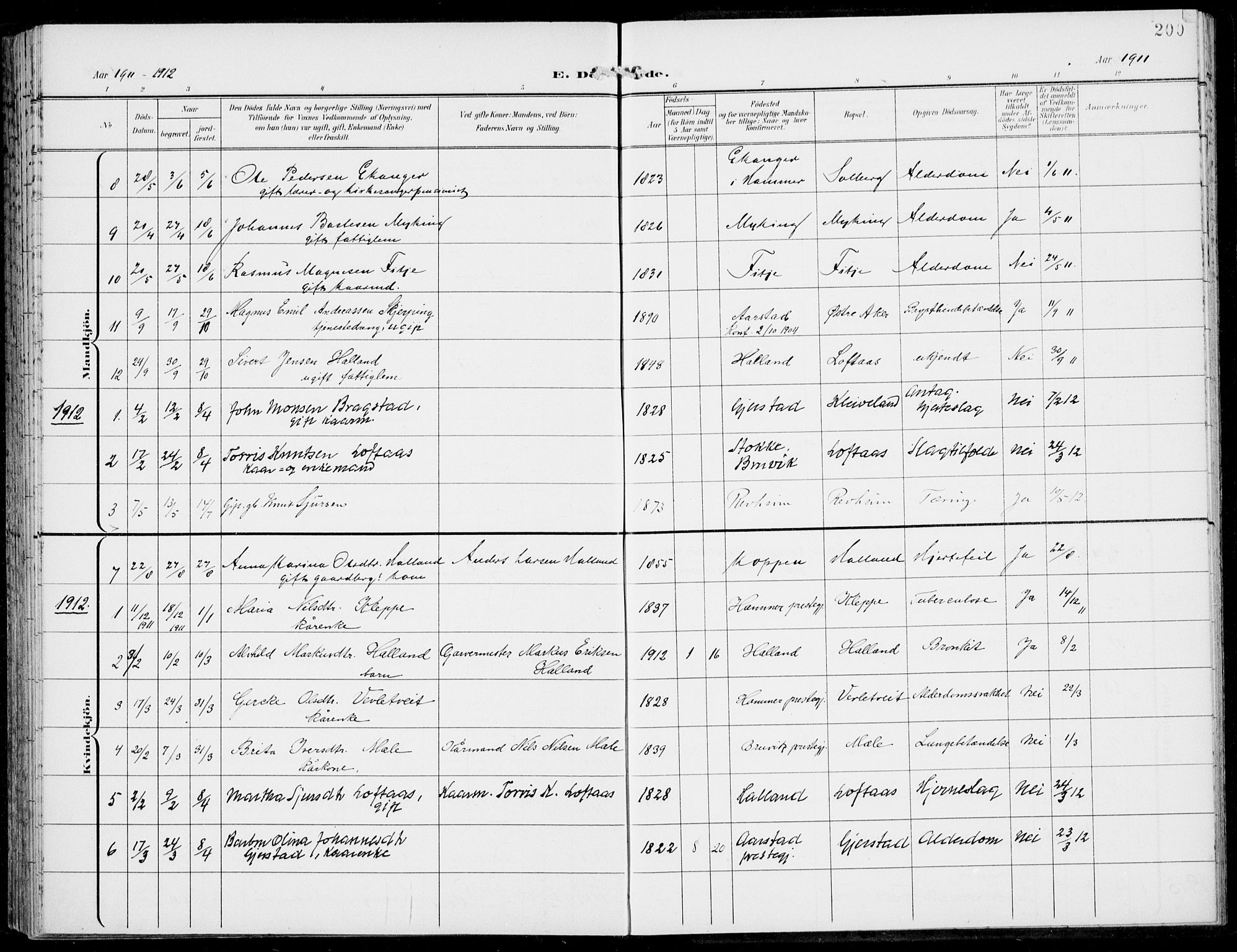 Haus sokneprestembete, AV/SAB-A-75601/H/Haa: Parish register (official) no. C  2, 1900-1915, p. 200