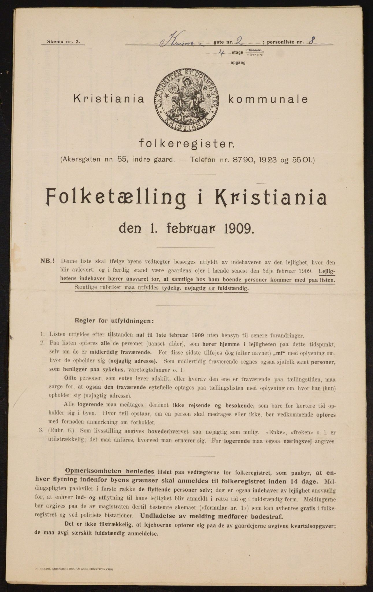 OBA, Municipal Census 1909 for Kristiania, 1909, p. 50230