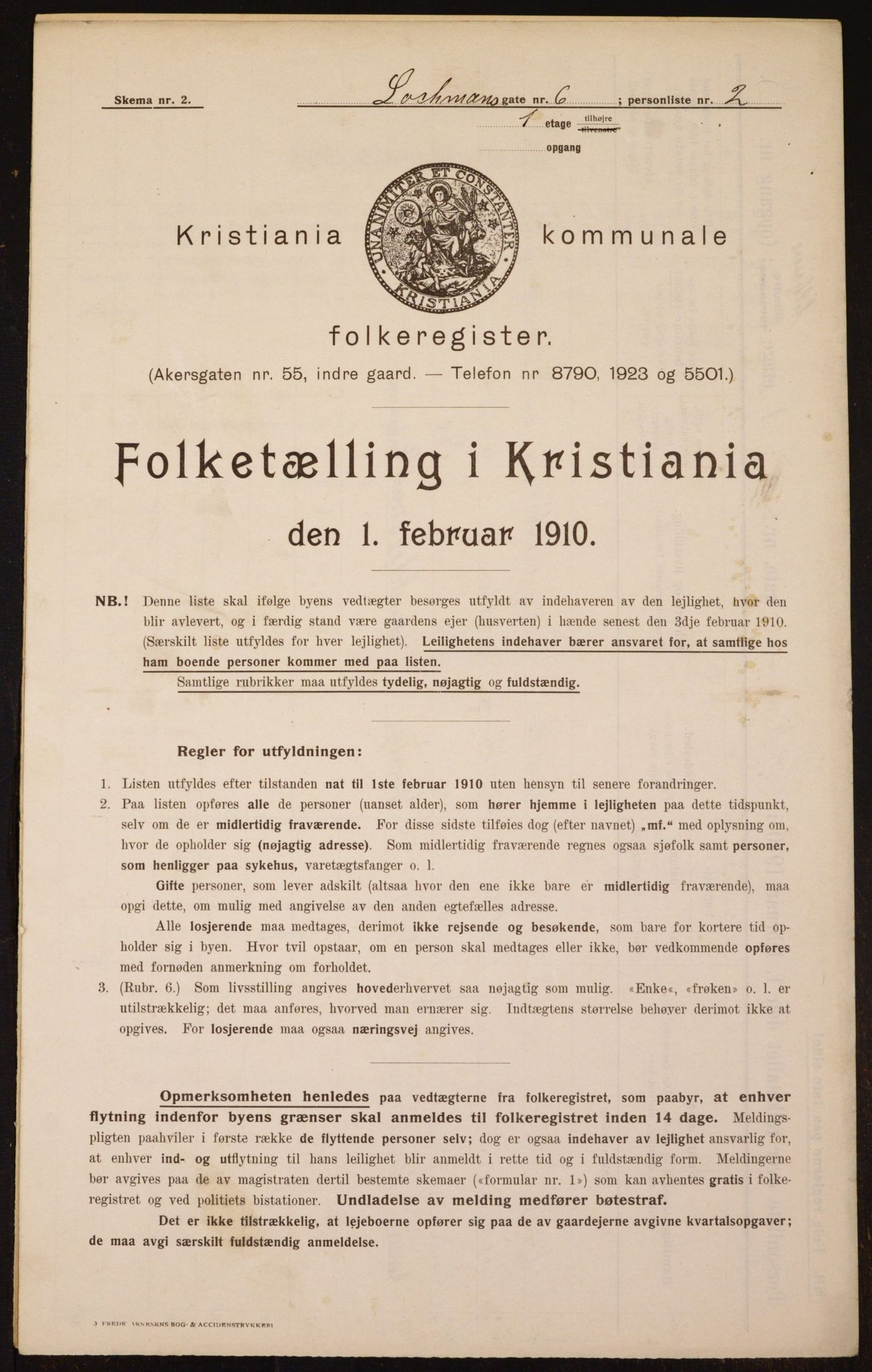 OBA, Municipal Census 1910 for Kristiania, 1910, p. 56330