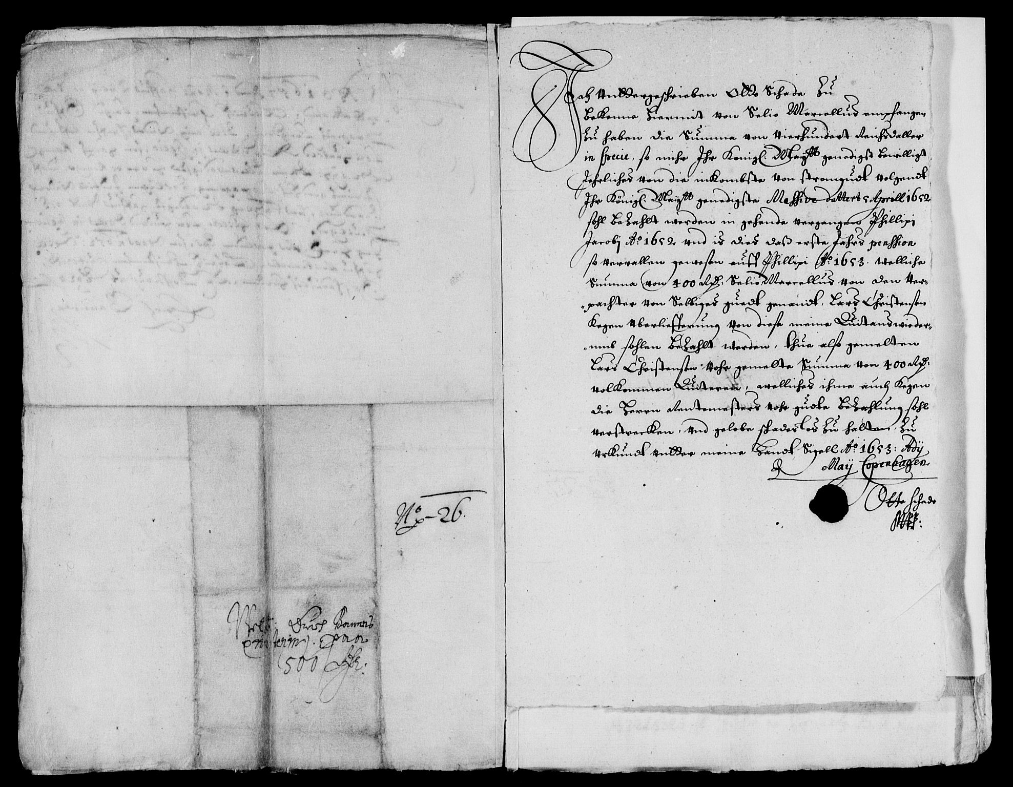 Rentekammeret inntil 1814, Reviderte regnskaper, Lensregnskaper, AV/RA-EA-5023/R/Rb/Rba/L0215: Akershus len, 1650-1654