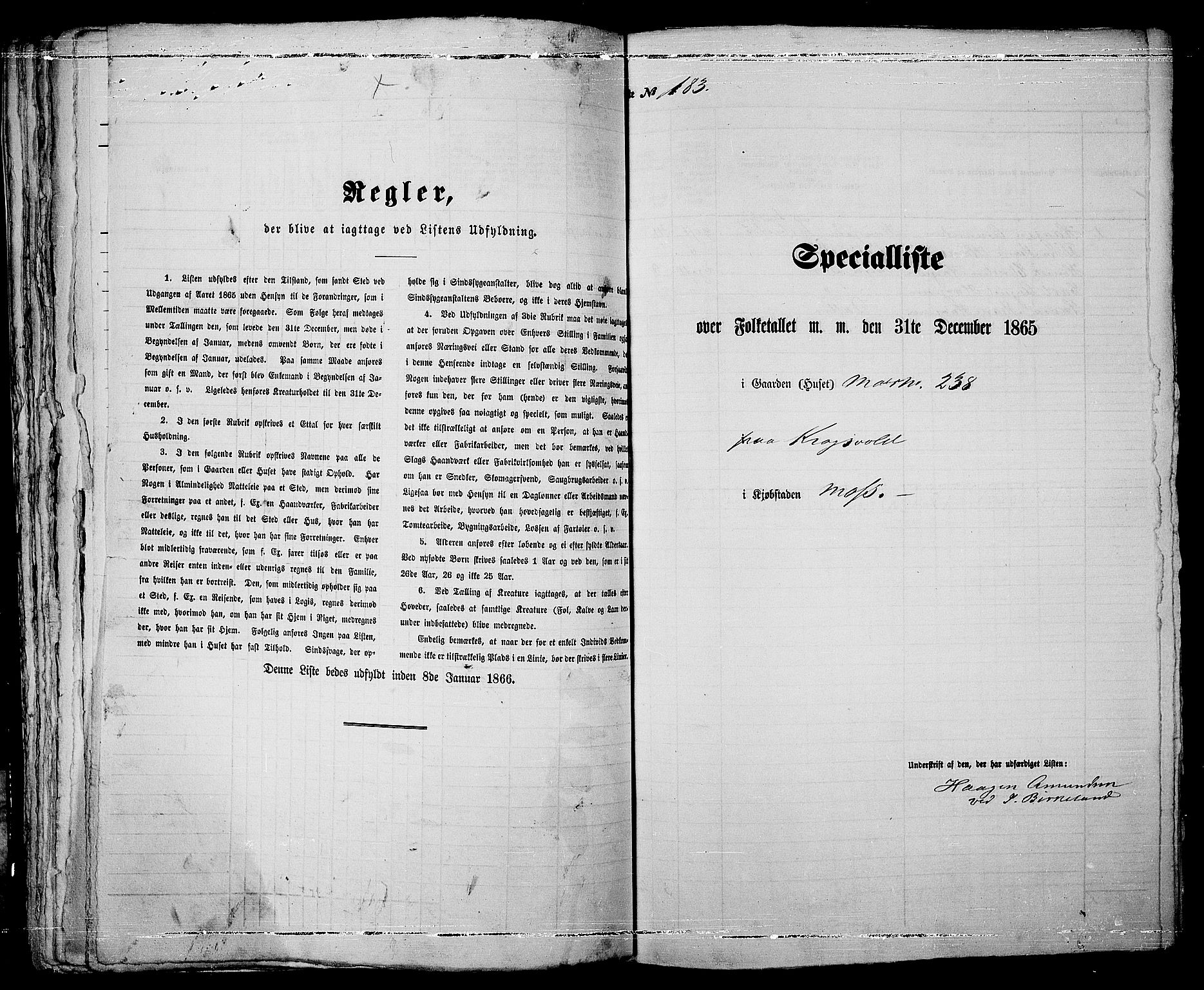 RA, 1865 census for Moss/Moss, 1865, p. 381