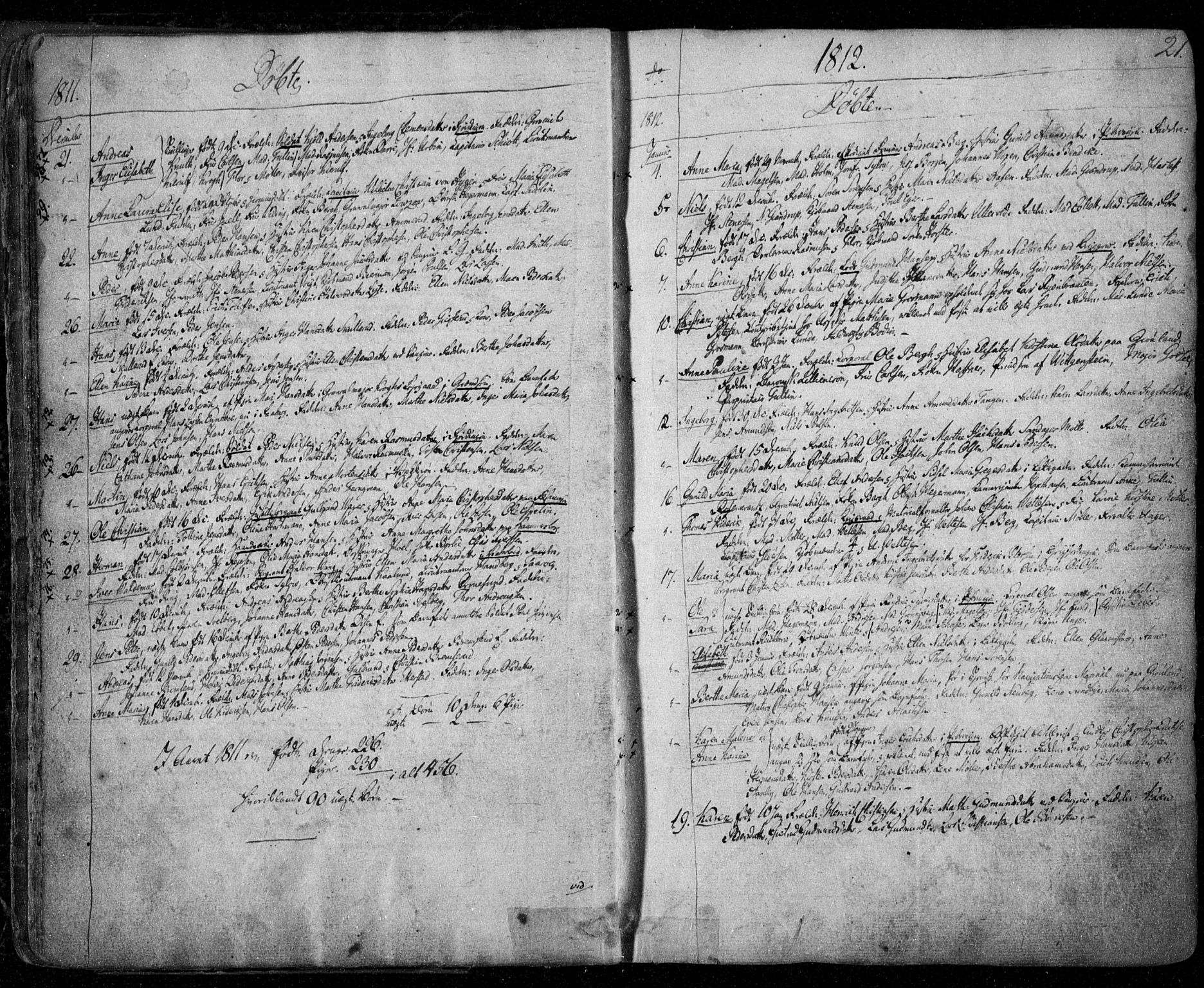 Aker prestekontor kirkebøker, SAO/A-10861/F/L0011: Parish register (official) no. 11, 1810-1819, p. 21