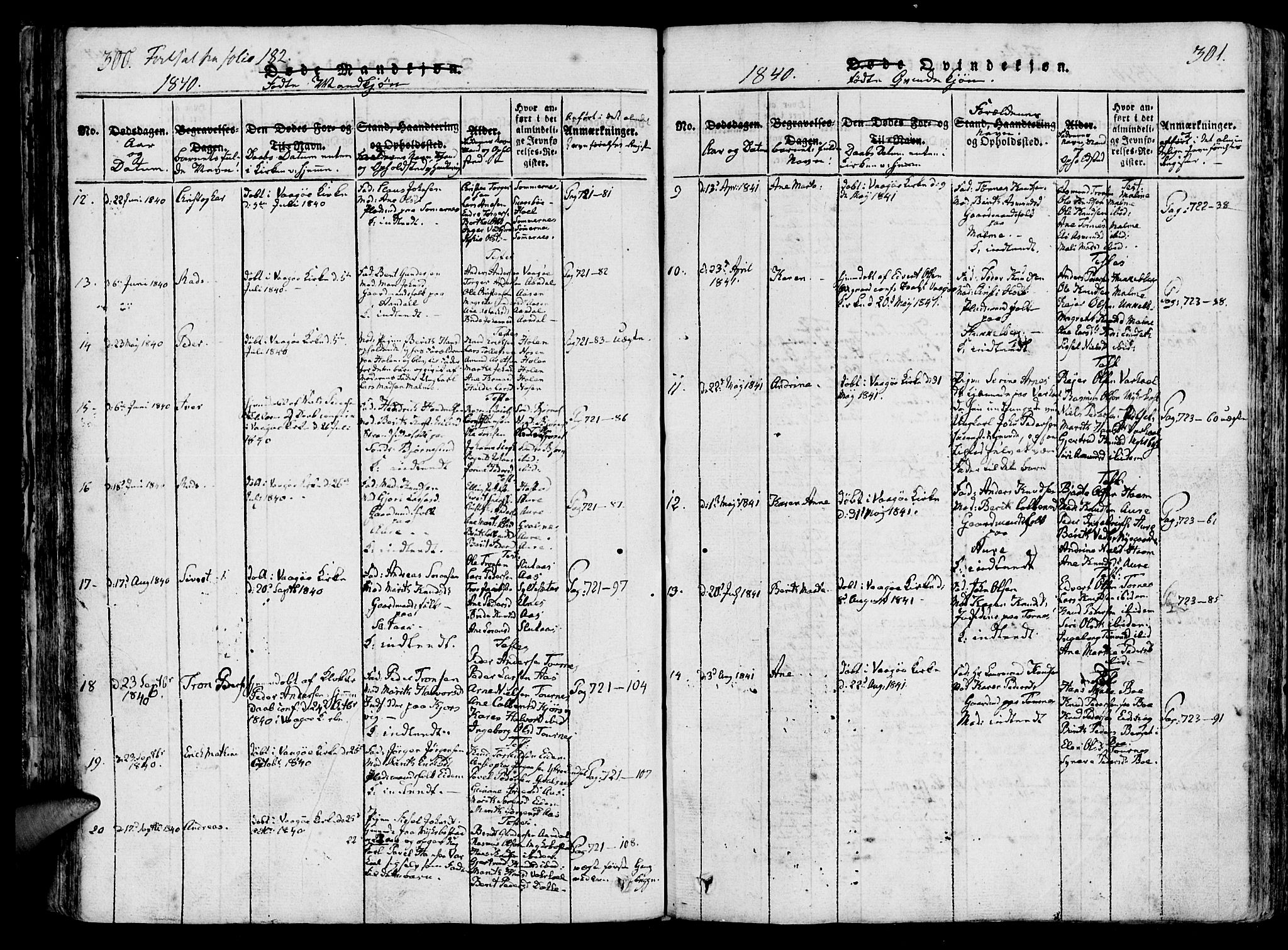 Ministerialprotokoller, klokkerbøker og fødselsregistre - Møre og Romsdal, SAT/A-1454/565/L0747: Parish register (official) no. 565A01, 1817-1844, p. 300-301