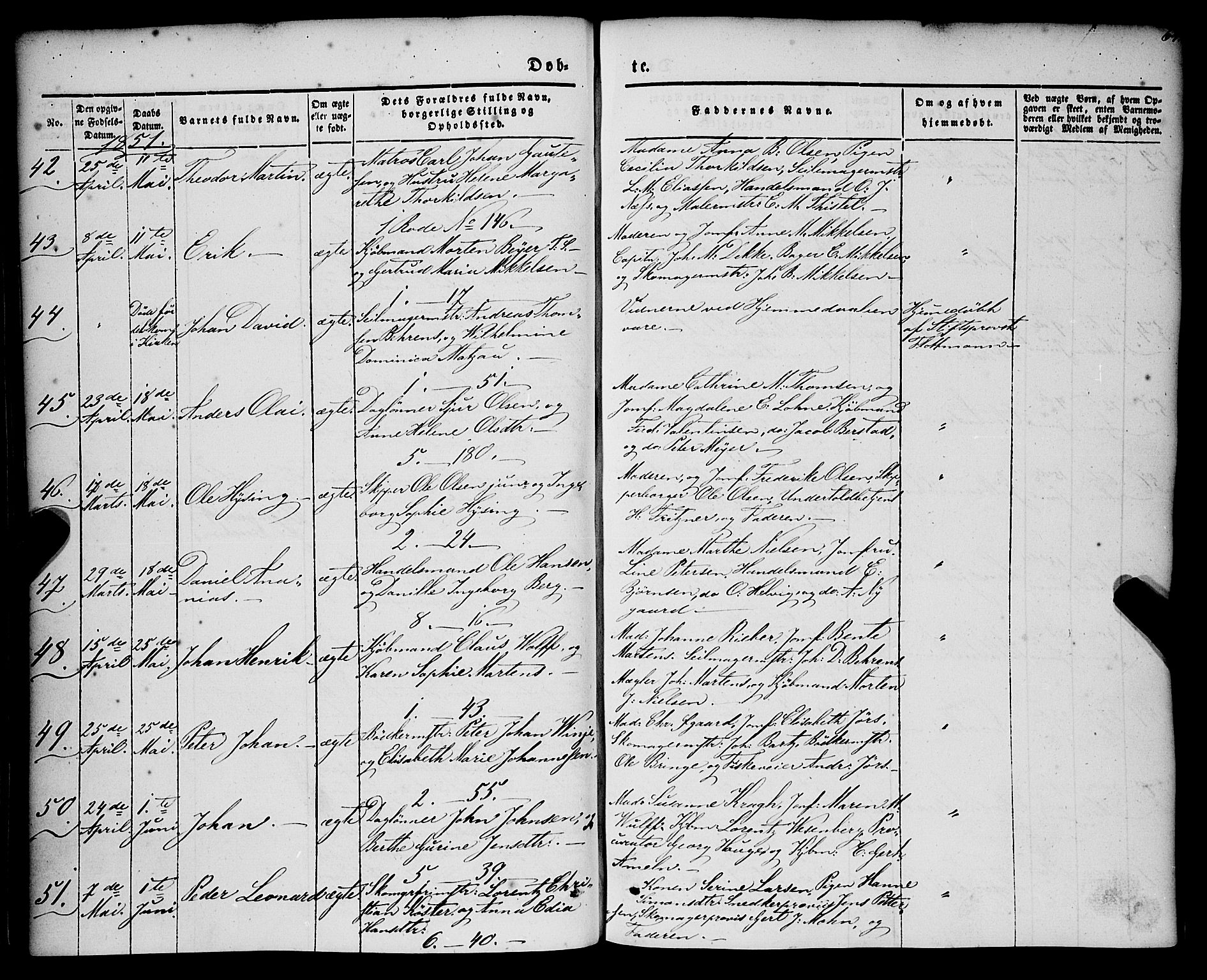 Nykirken Sokneprestembete, SAB/A-77101/H/Haa/L0014: Parish register (official) no. B 1, 1844-1858, p. 64