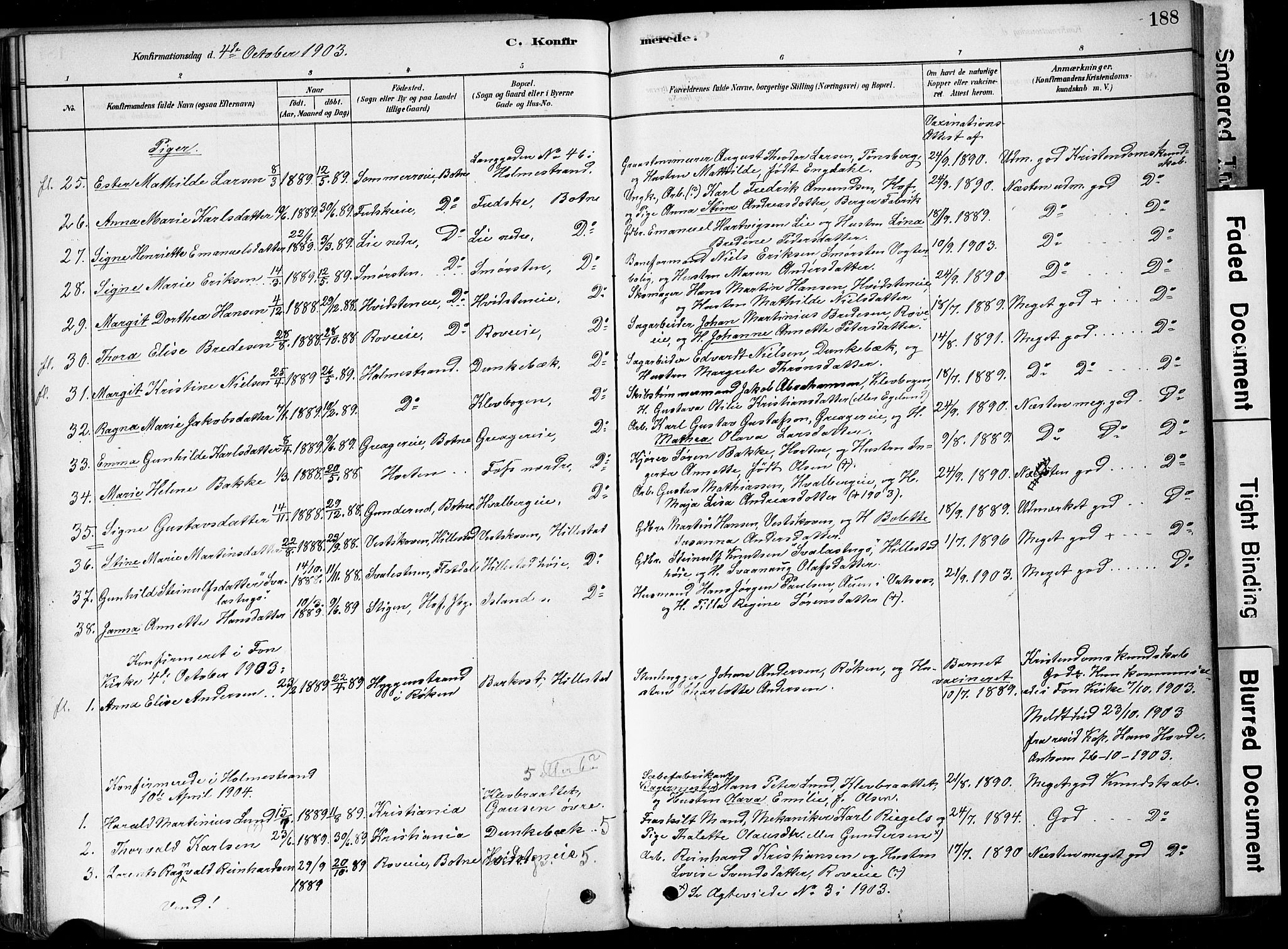 Botne kirkebøker, AV/SAKO-A-340/F/Fa/L0007: Parish register (official) no. I 7, 1878-1910, p. 188