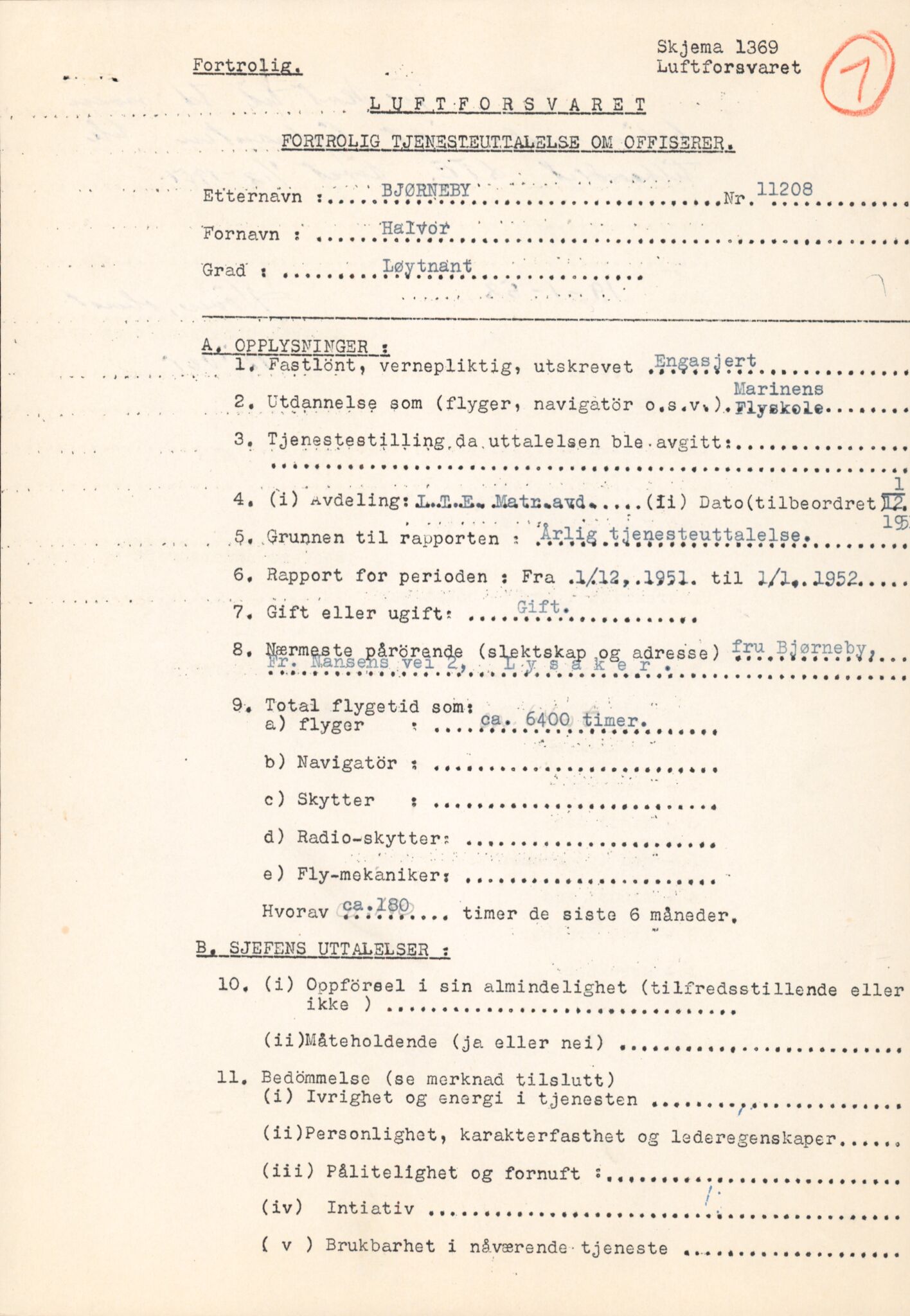 Forsvaret, Forsvarets overkommando/Luftforsvarsstaben, AV/RA-RAFA-4079/P/Pa/L0013: Personellmapper, 1905, p. 16