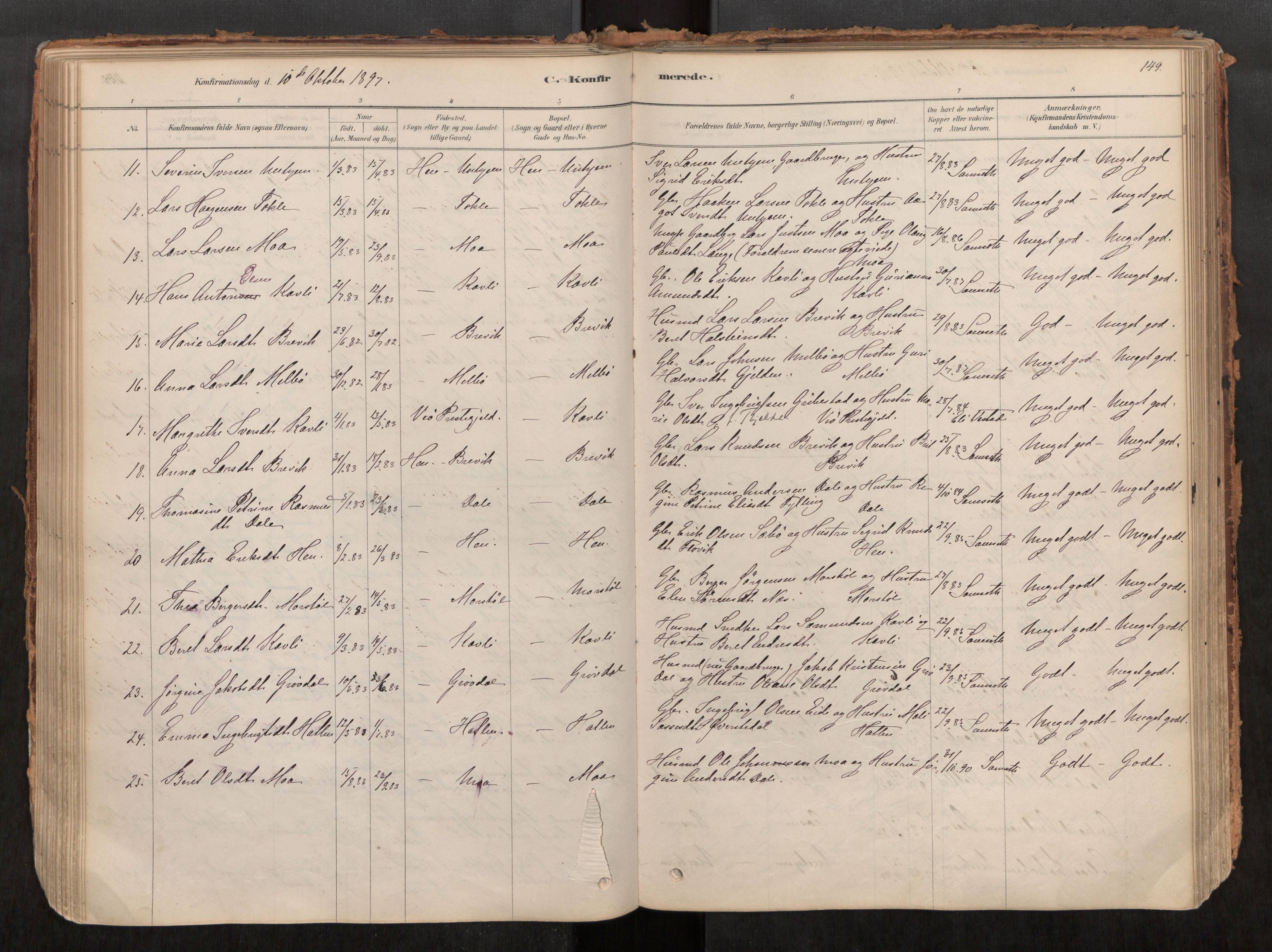 Ministerialprotokoller, klokkerbøker og fødselsregistre - Møre og Romsdal, AV/SAT-A-1454/545/L0594: Parish register (official) no. 545A03, 1878-1920, p. 149