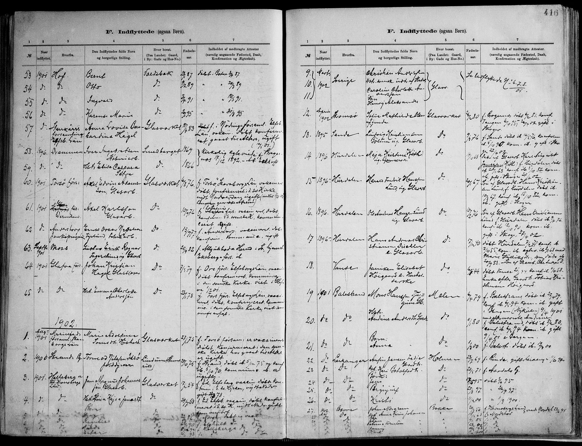 Skoger kirkebøker, SAKO/A-59/F/Fa/L0006: Parish register (official) no. I 6, 1885-1910, p. 416