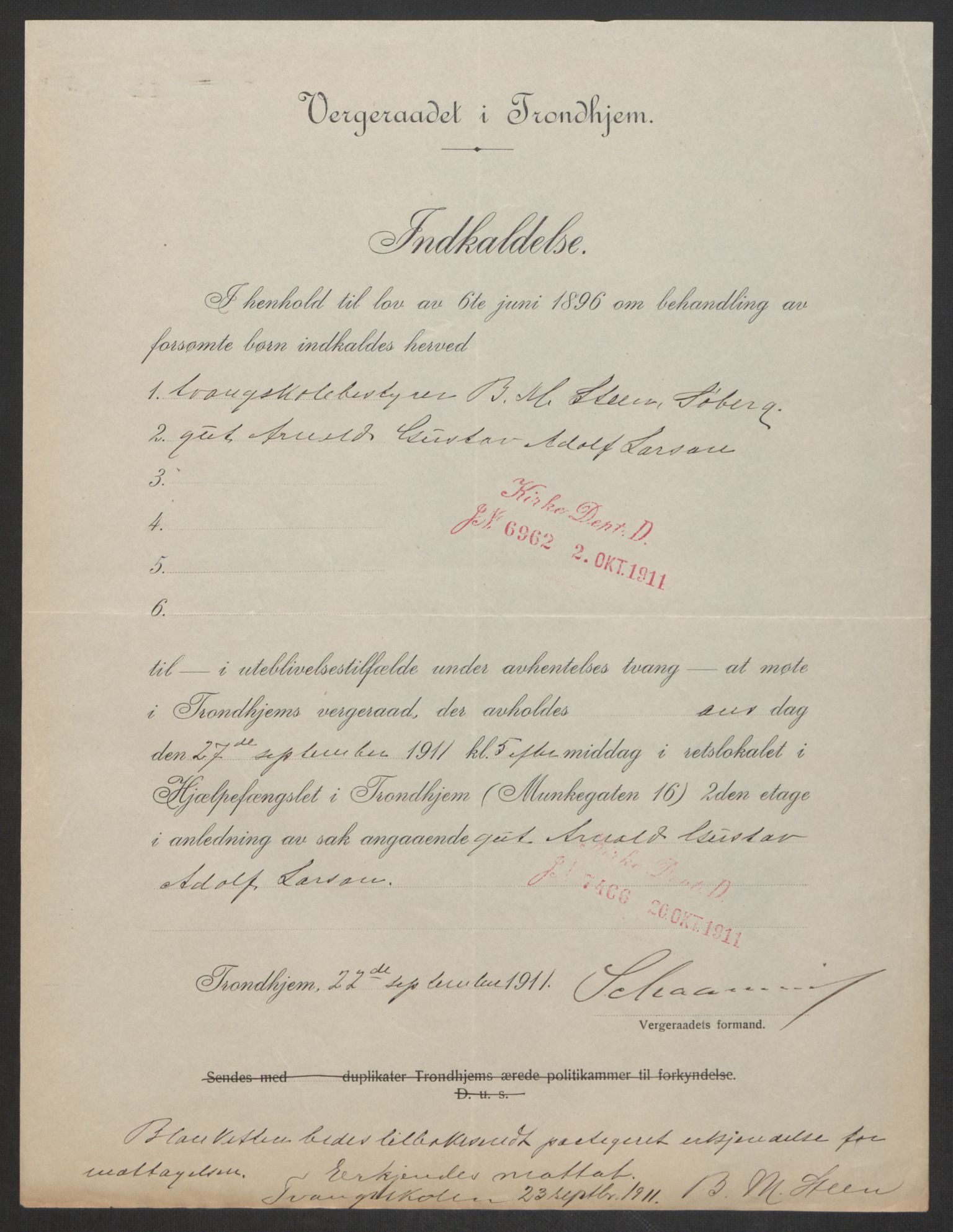 Falstad skolehjem, RA/S-1676/E/Eb/L0011: Elevmapper løpenr.. 240-260, 1911-1918, p. 146