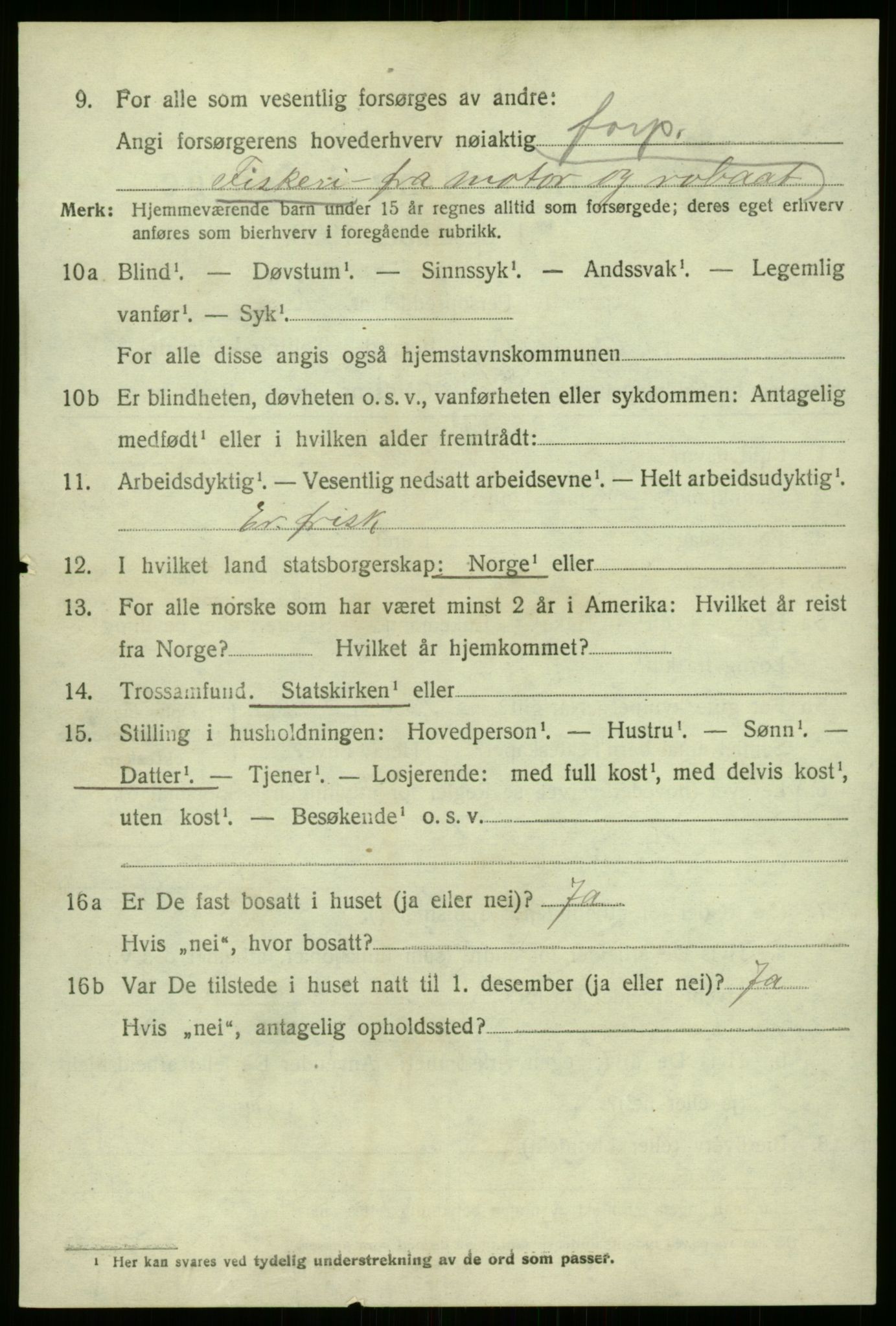 SAB, 1920 census for Askvoll, 1920, p. 5947