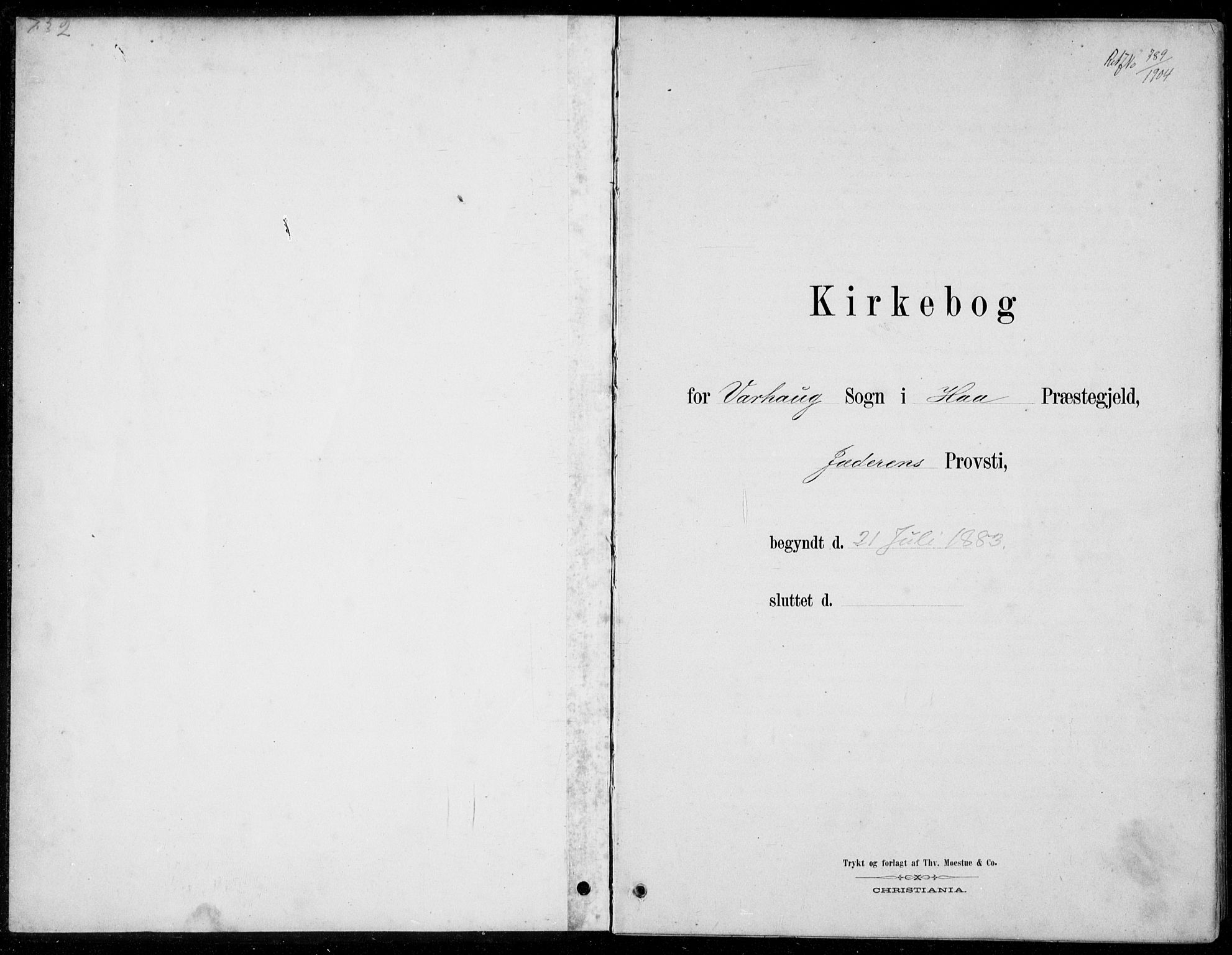 Hå sokneprestkontor, AV/SAST-A-101801/001/30BB/L0004: Parish register (copy) no. B 4, 1883-1899