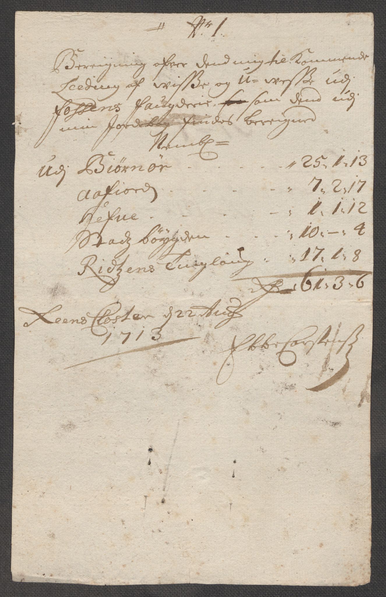 Rentekammeret inntil 1814, Reviderte regnskaper, Fogderegnskap, AV/RA-EA-4092/R57/L3861: Fogderegnskap Fosen, 1712-1713, p. 234