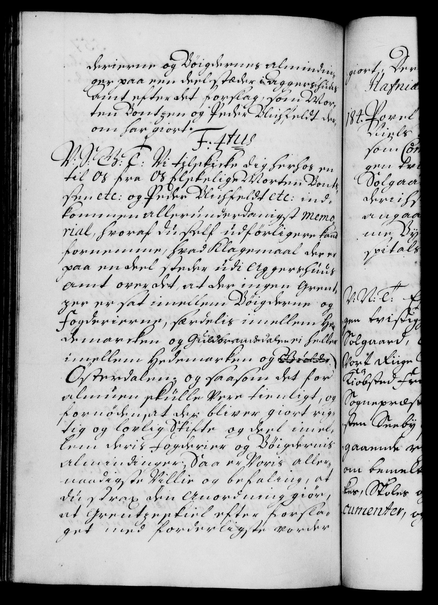 Danske Kanselli 1572-1799, AV/RA-EA-3023/F/Fc/Fca/Fcab/L0016: Norske tegnelser, 1699-1703, p. 557b