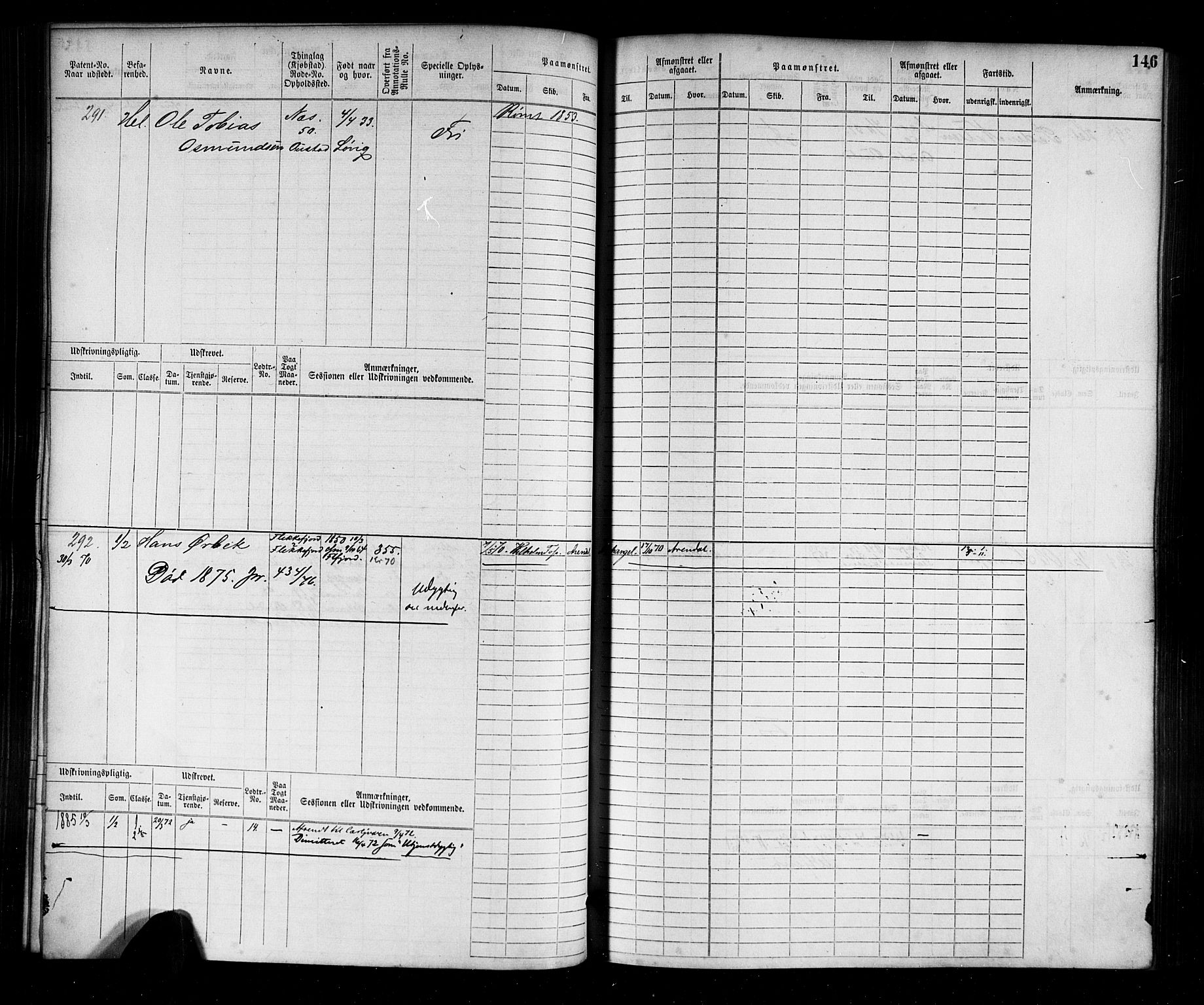 Flekkefjord mønstringskrets, AV/SAK-2031-0018/F/Fb/L0001: Hovedrulle nr 1-764, N-4, 1868-1900, p. 150